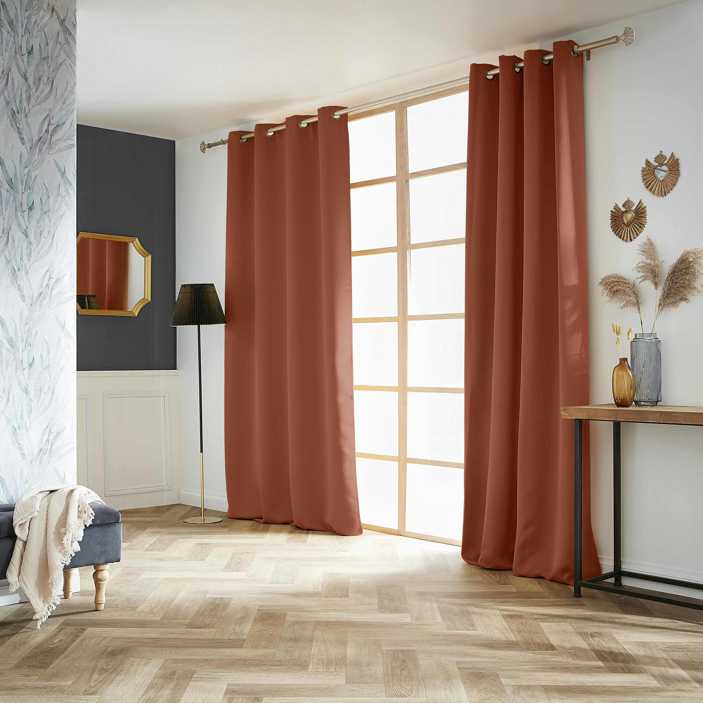 Rideau obscurcissant (140 x 280 cm) Dark Terracotta