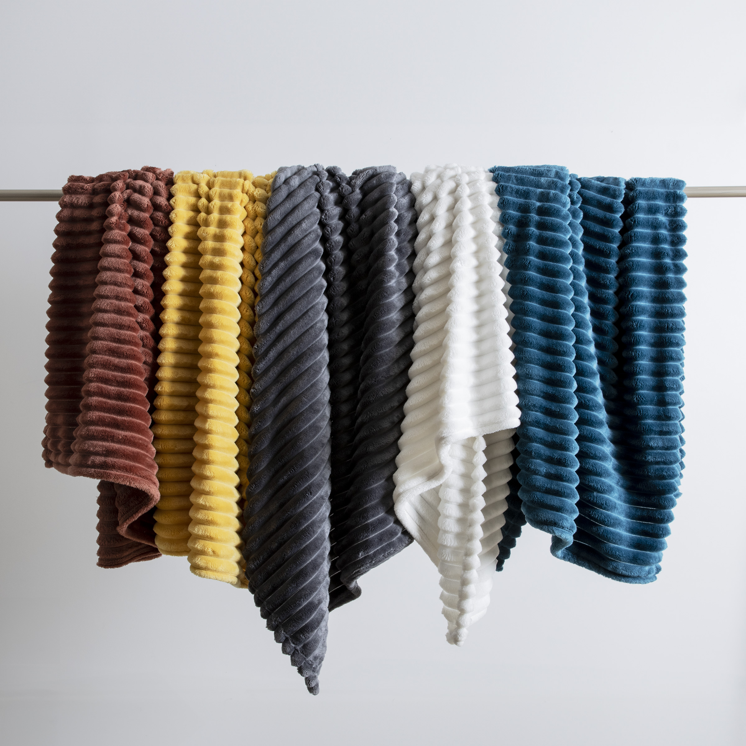 Plaid doux (220 cm) Dune Jaune