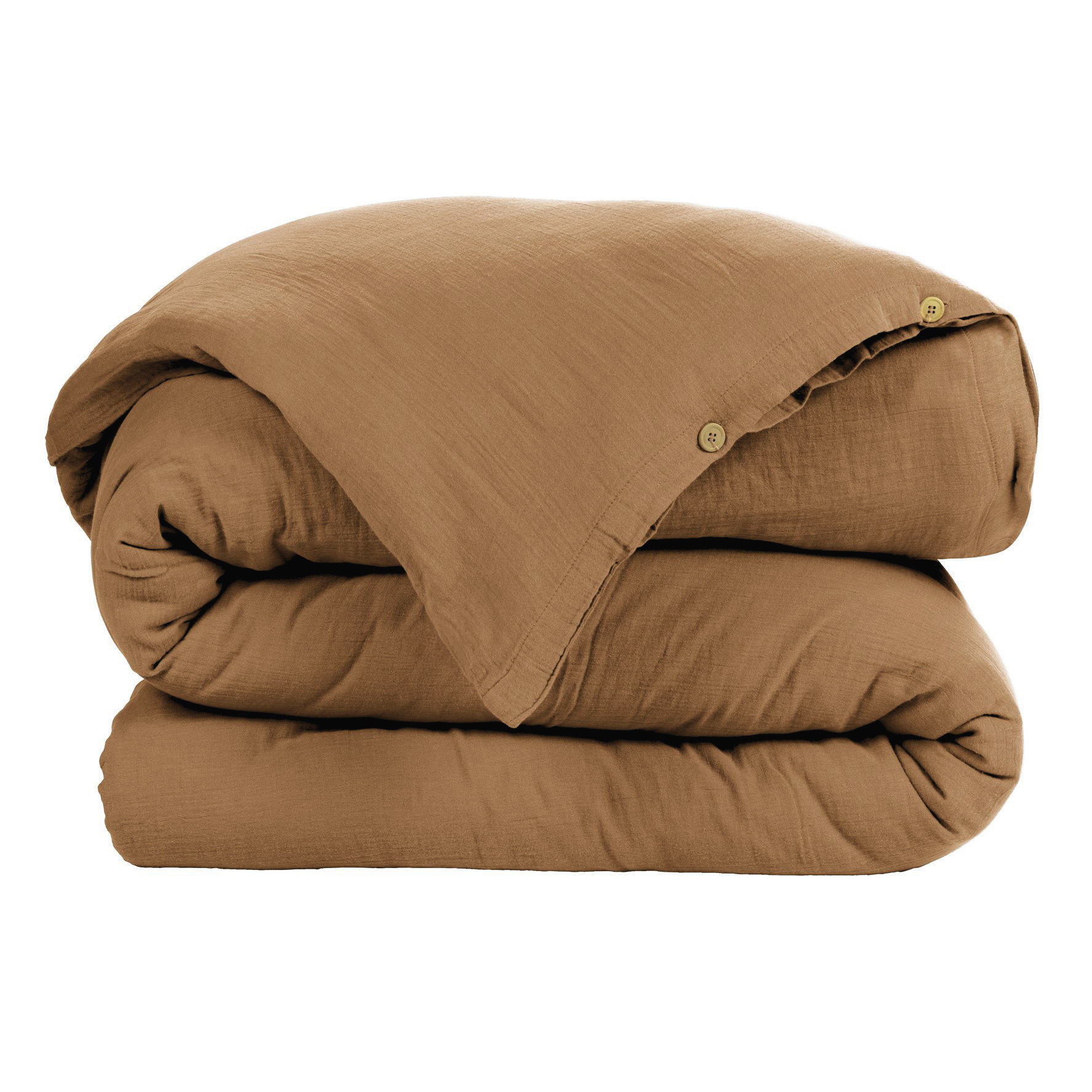 Housse de couette gaze de coton (140 cm) Gaïa Camel 3