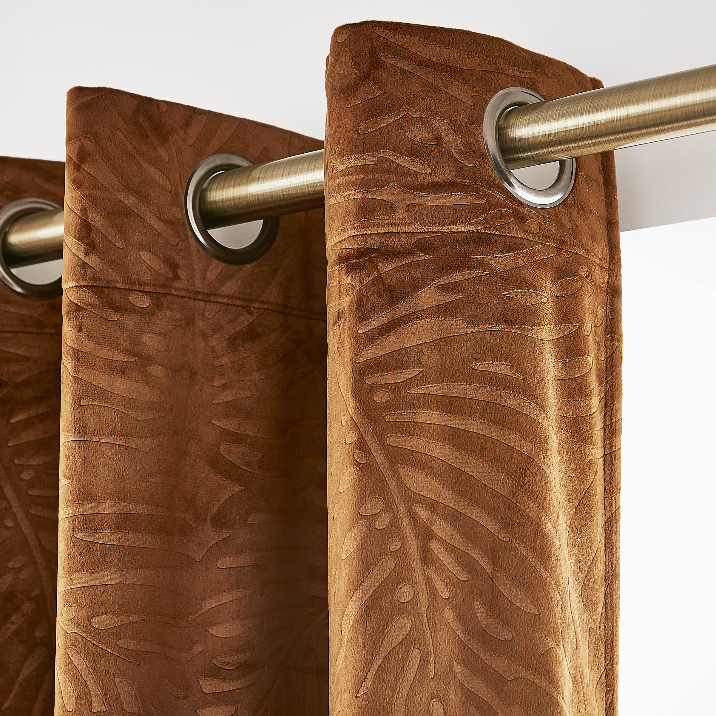 Rideau occultant velours (180 x 260 cm) Fern Camel