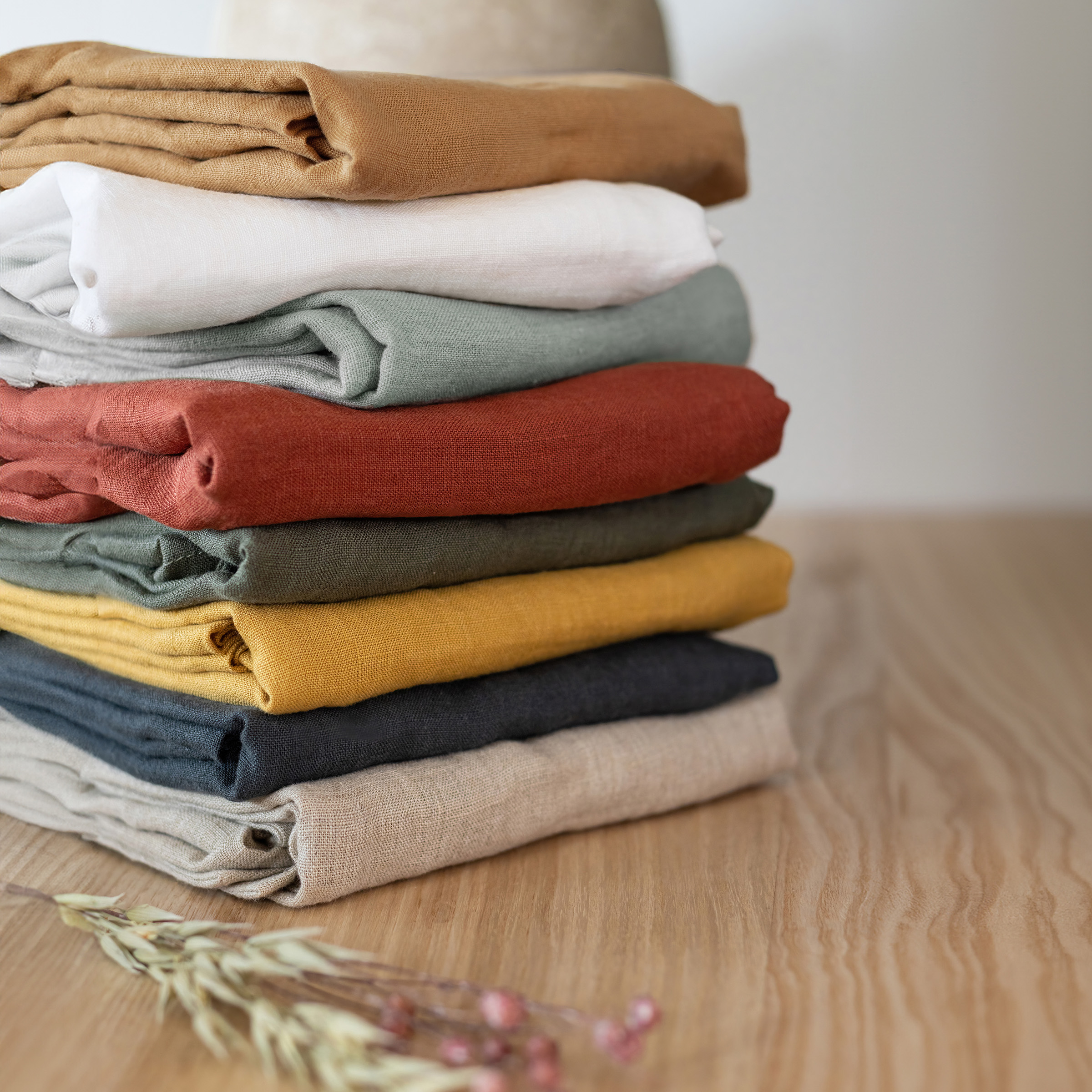 Nappe rectangulaire lin lavé (L250 cm) Louise Beige