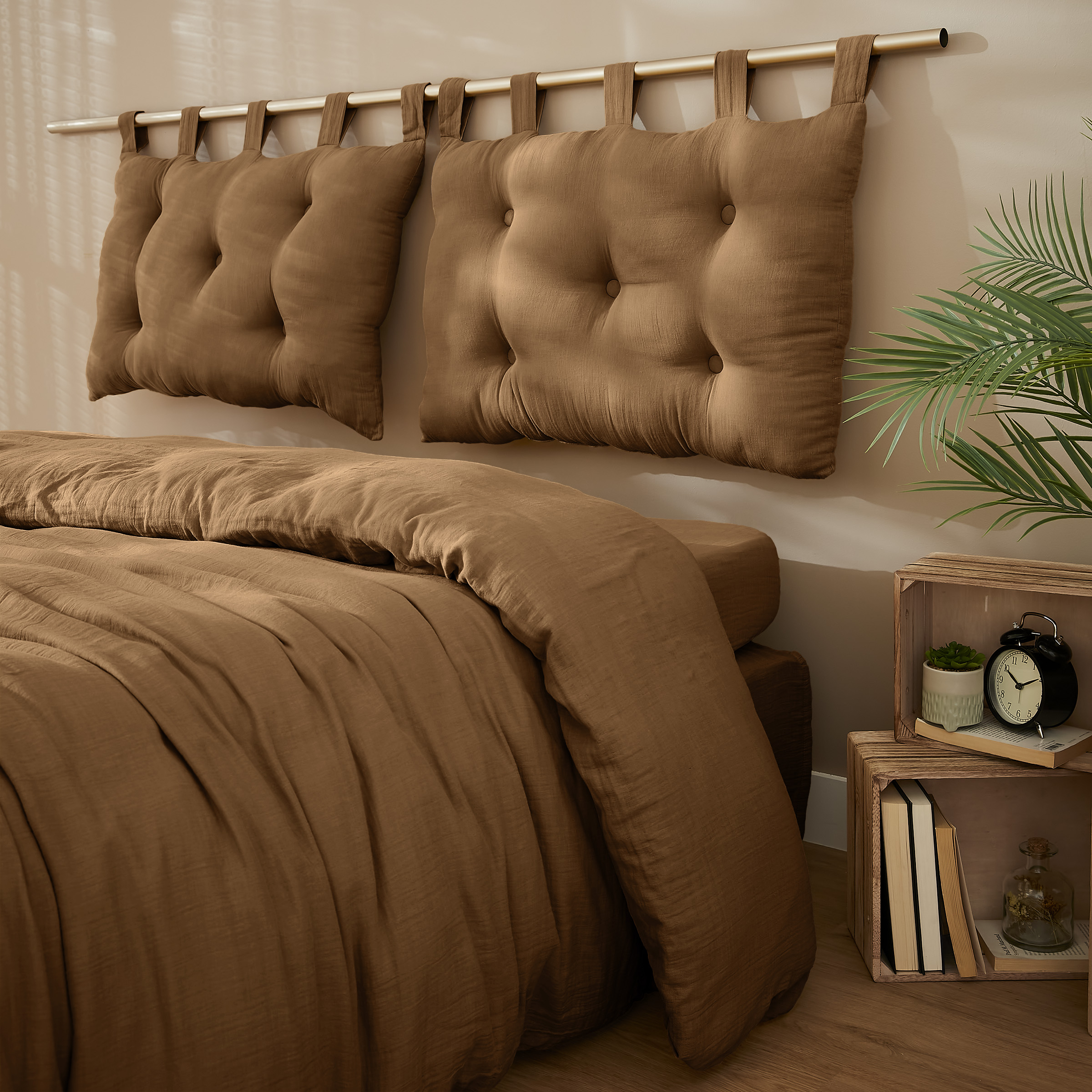 Tête de lit gaze de coton (80 cm) Gaïa Camel 4