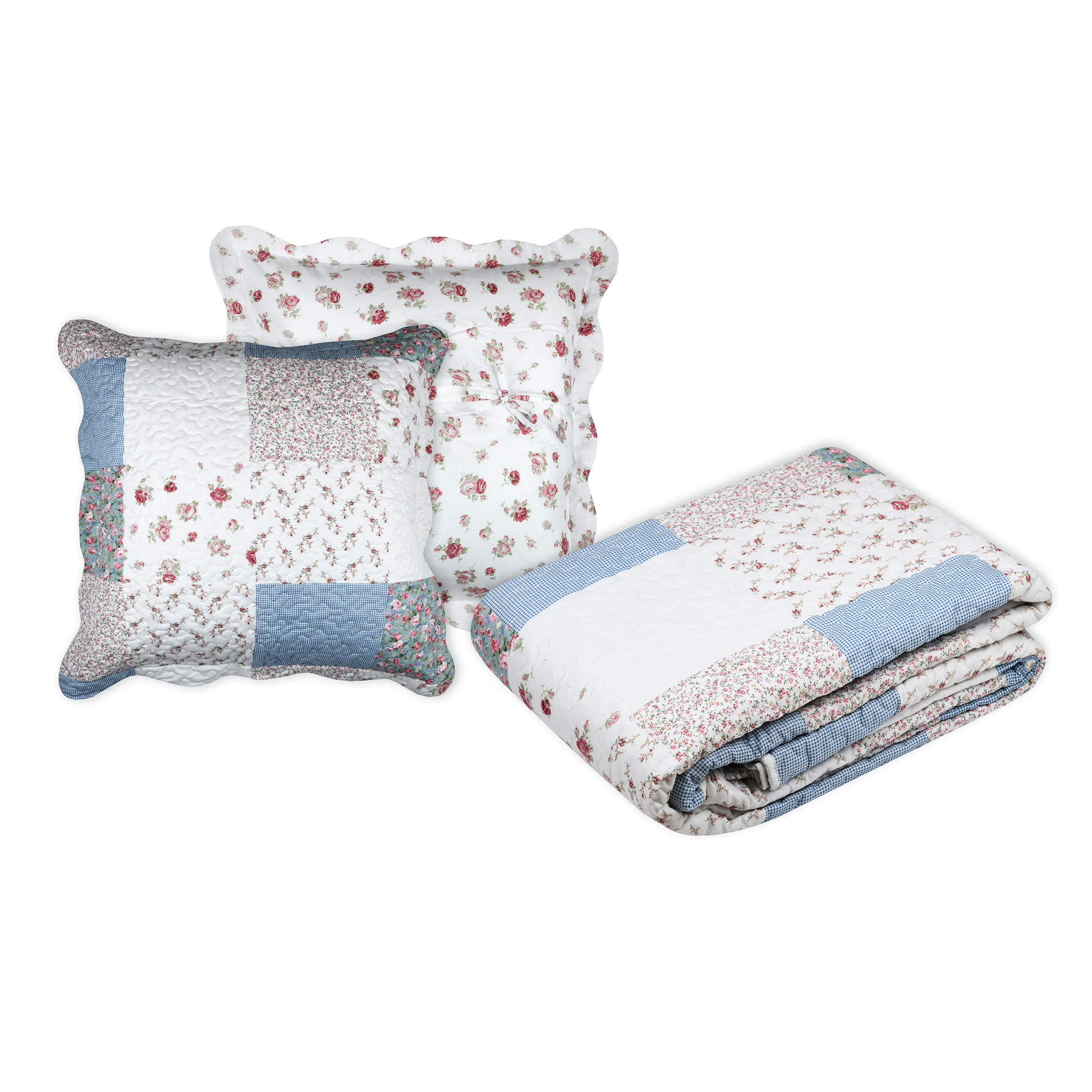 Couvre-lit et taies d'oreiller (260 x 240 cm) Agnes Multicolore