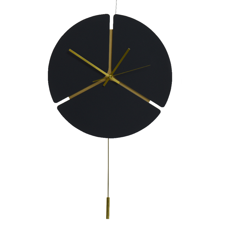 Pendule mdf rond 2col ass
 black
