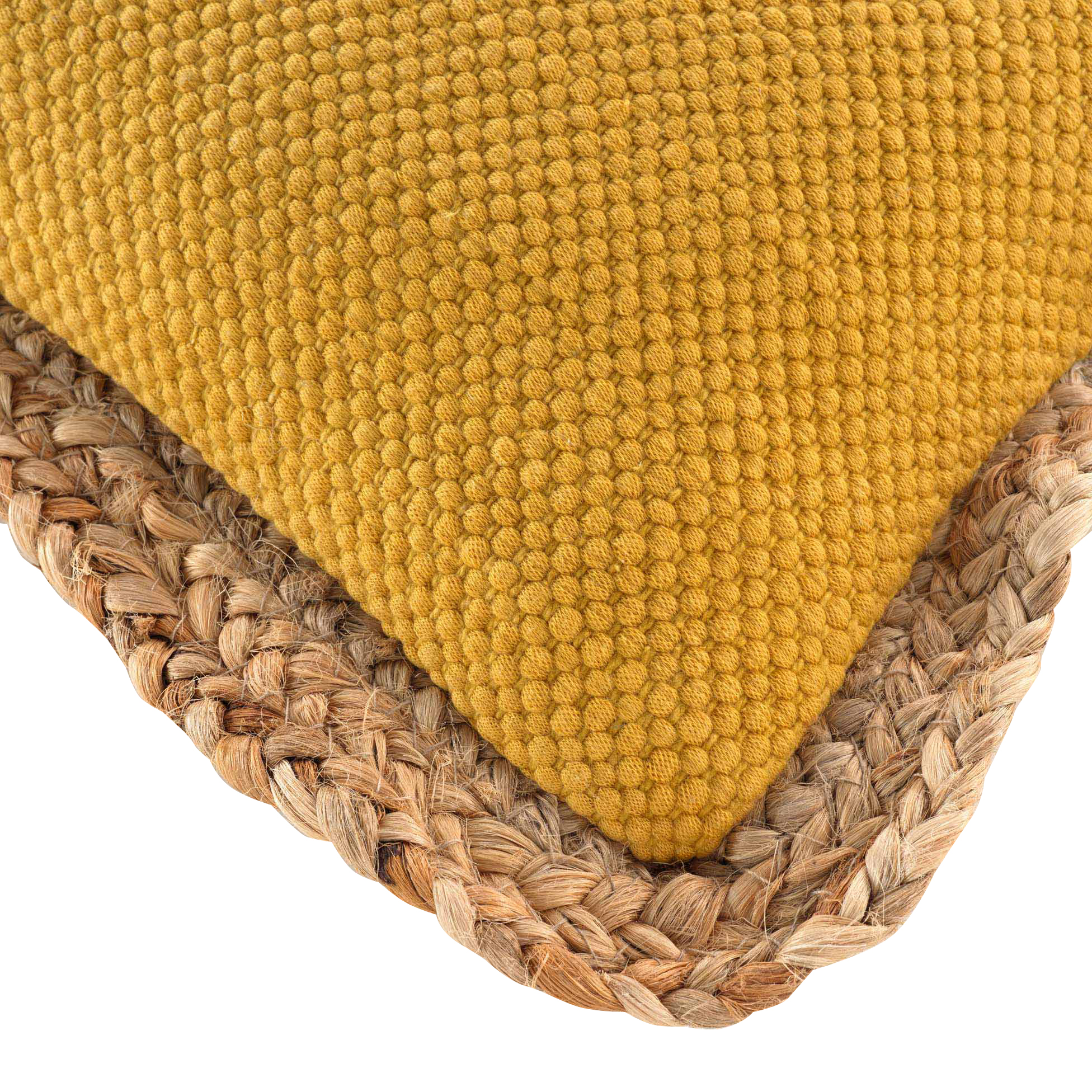 COUSSIN DEHOUS COMPR PASSEPOIL 30 x 50 CM COTON/POLYESTER UNI+JUTE AKINA OCRE
