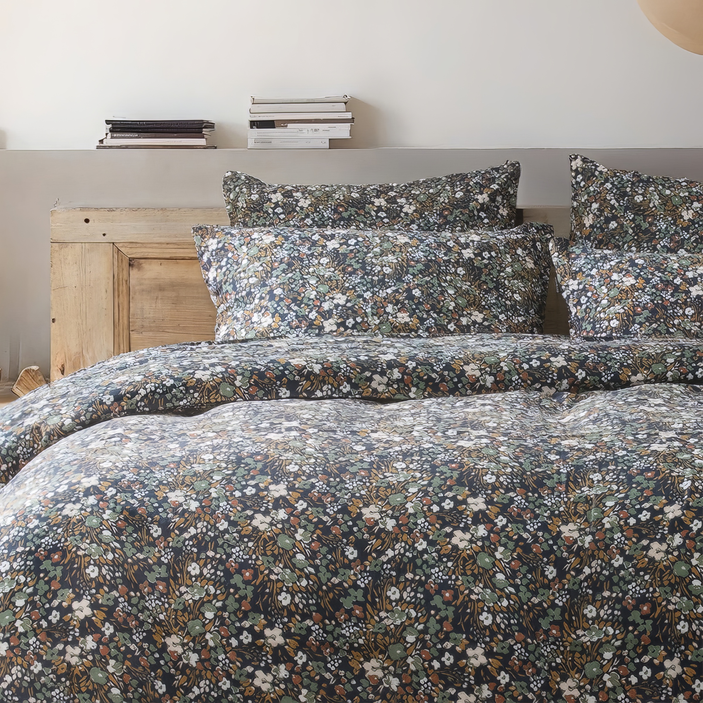 Taie d'oreiller rectangulaire gaze de coton (70 cm) Constance Bleu nuit