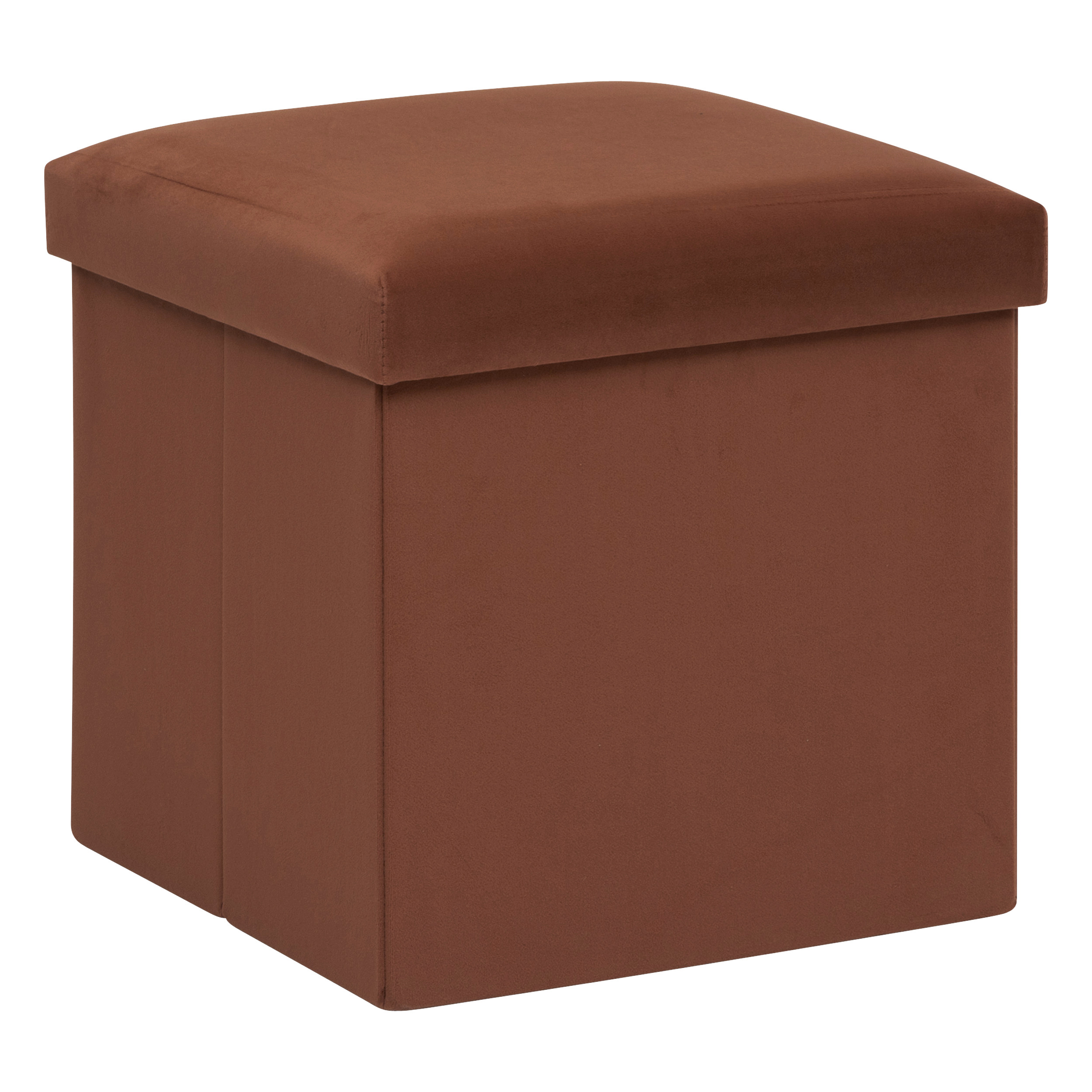 POUF PLI VEL TESS AMB L, 38 x P, 38 x H, 38 cm Ambre
