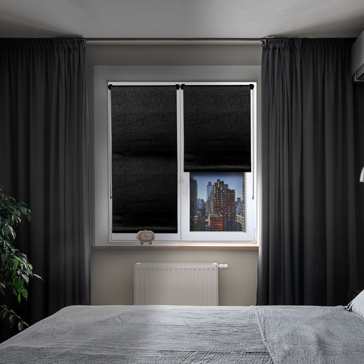 STORE ENROULEUR OCCULTANT TEXTURE 90X180CM - NOIR
