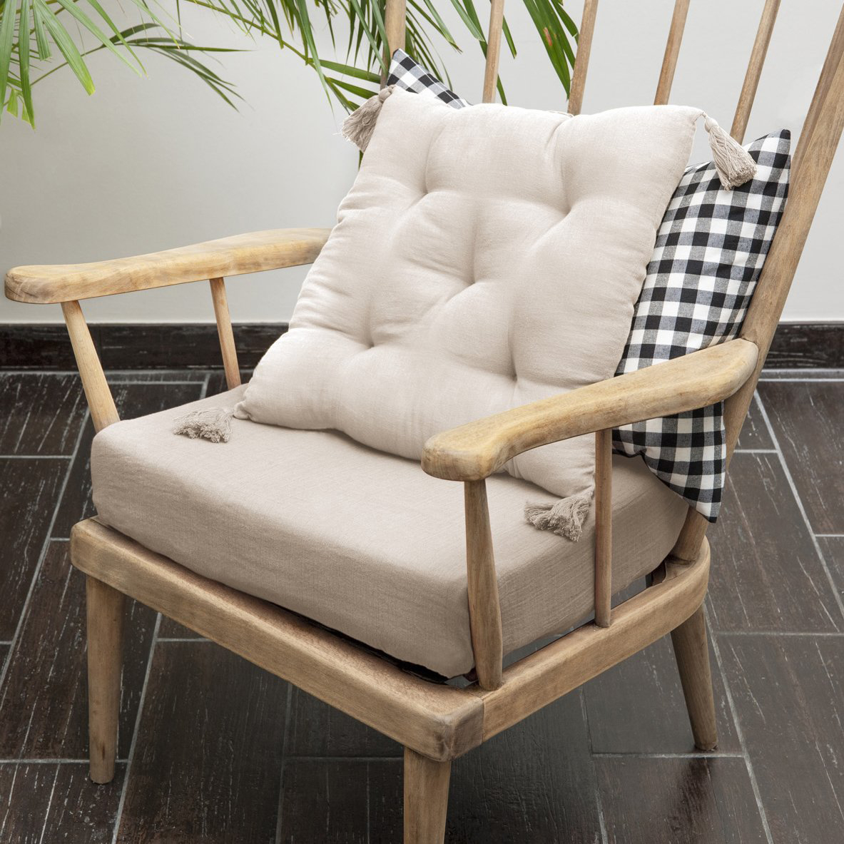 Coussin de chaise (40 cm) Gaïa Beige pampa 1