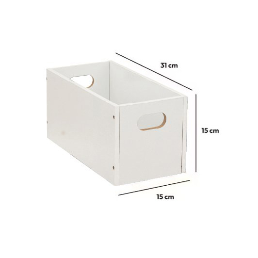Boite de rangement (15 x 31 x 15 cm) Mano Blanc 3