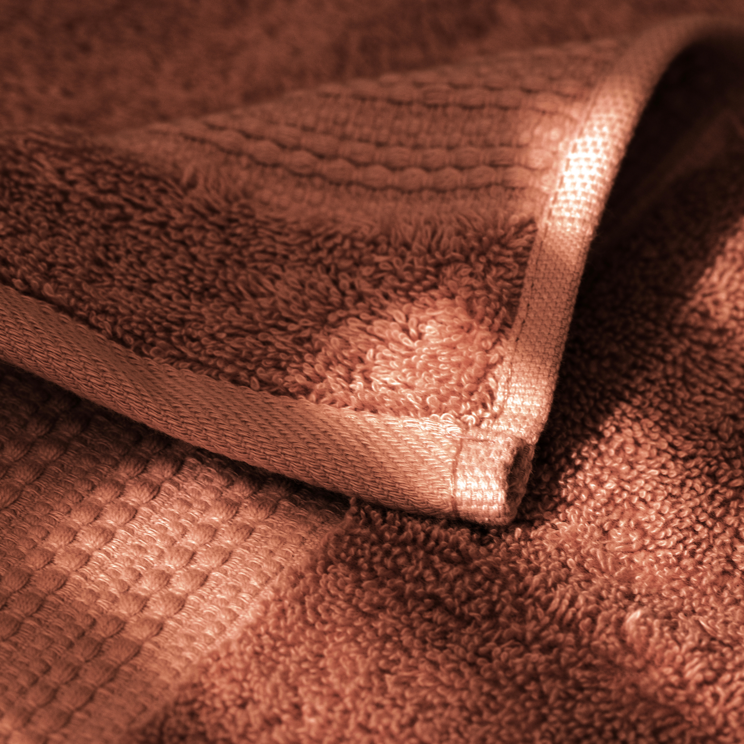 Serviette de bain coton bio (70 x 130 cm) Garance Terracotta 2