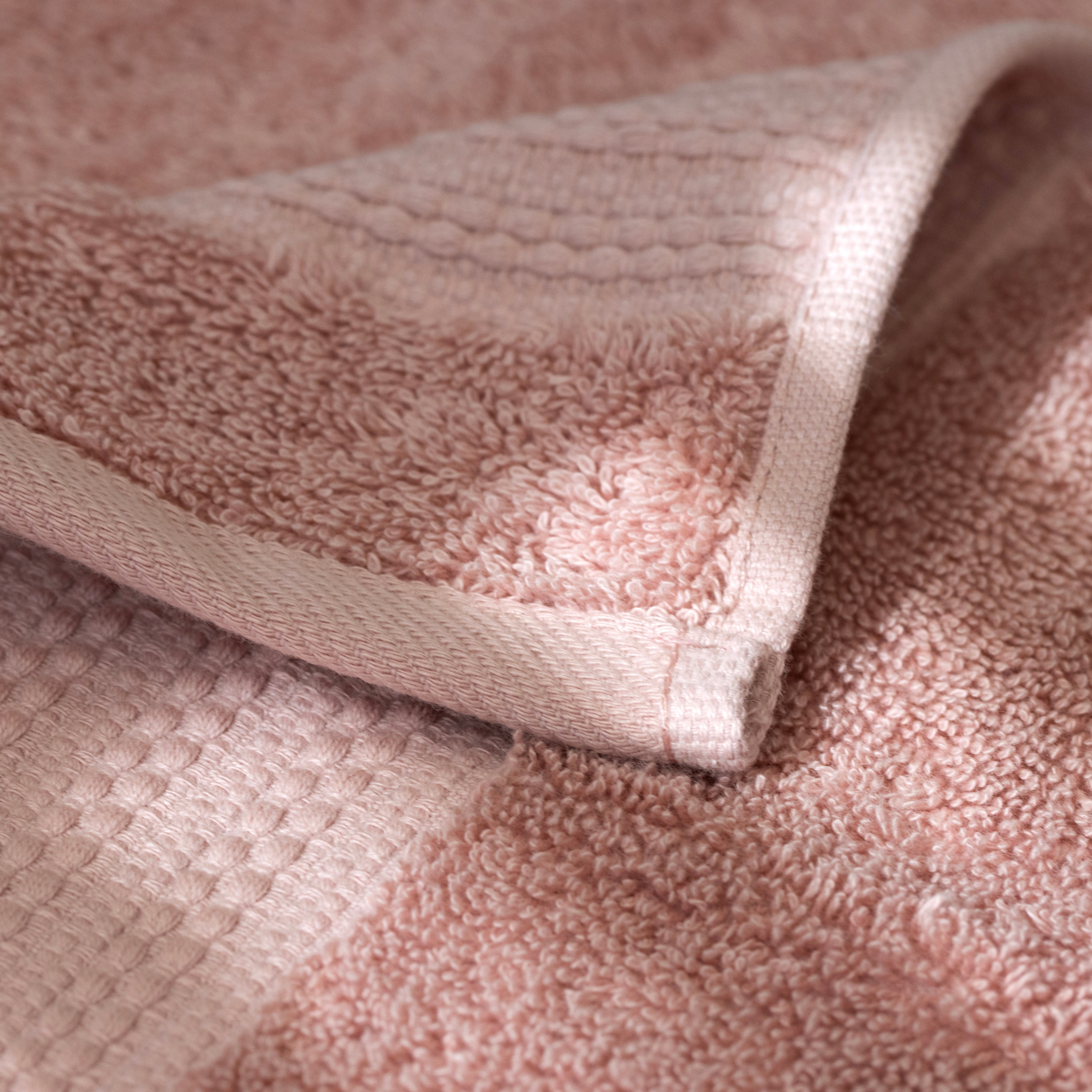 Serviette de bain coton bio (50 x 90 cm) Méline Rose pêche