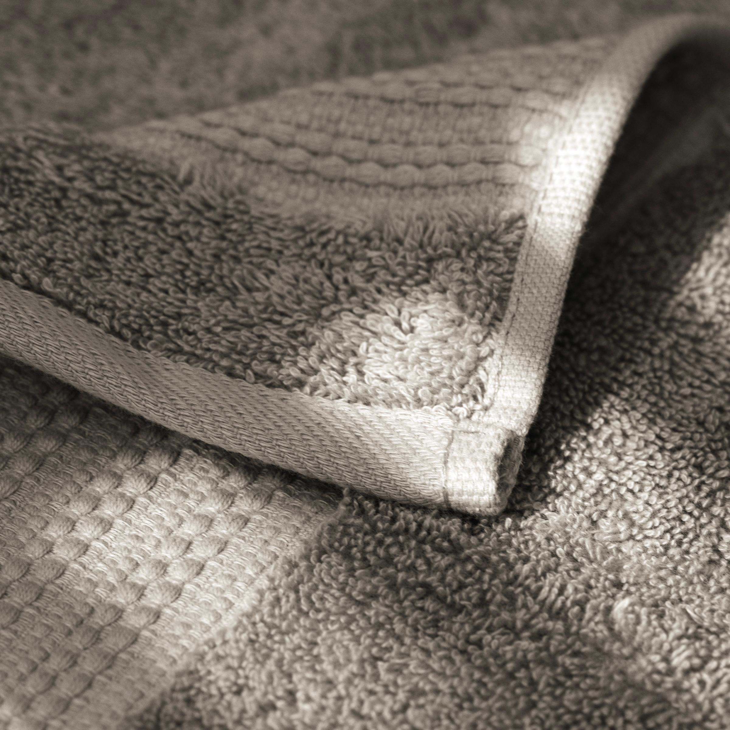 Serviette de bain coton bio (50 x 90 cm) Méline Gris argile