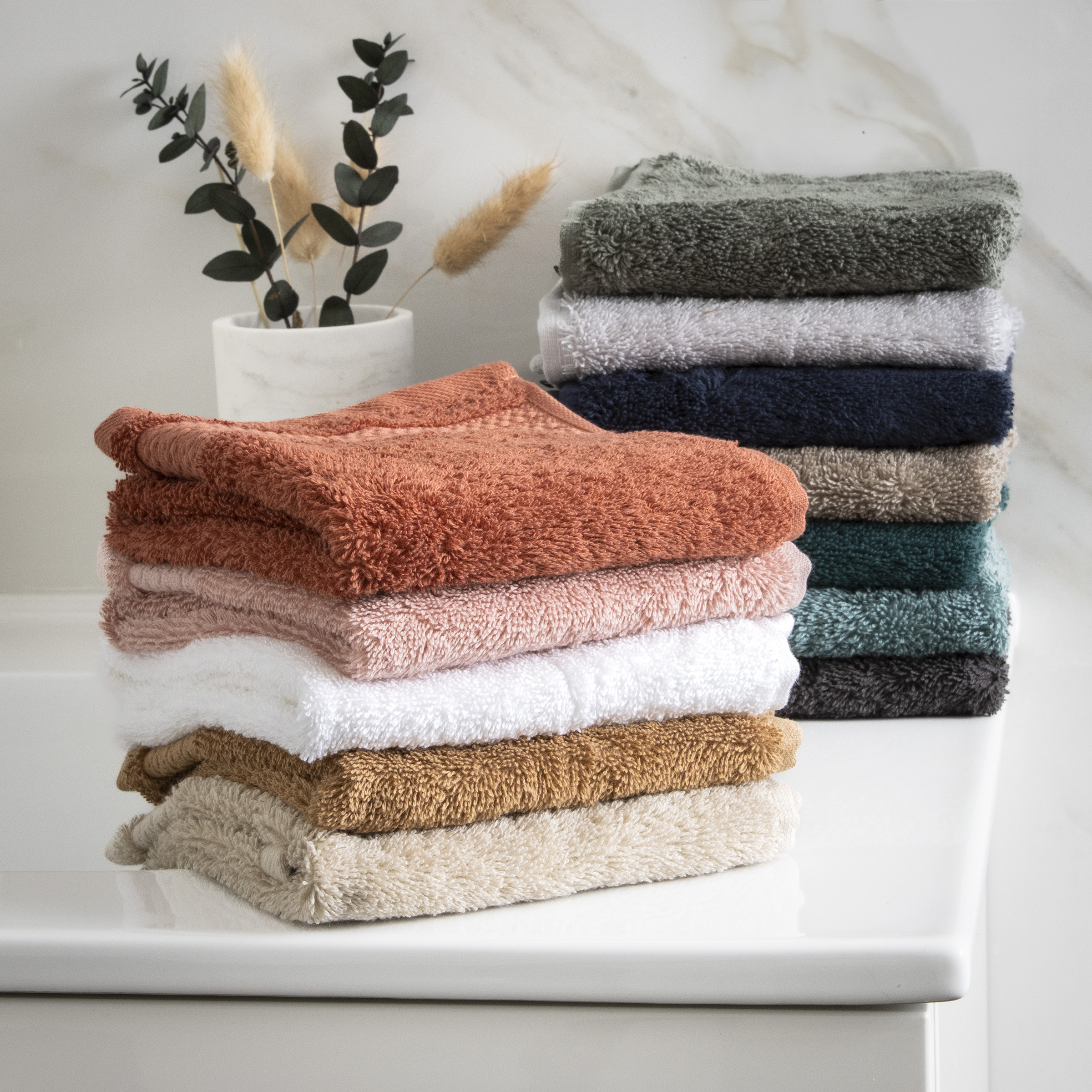 Serviette de bain coton bio (50 x 90 cm) Méline Gris argile
