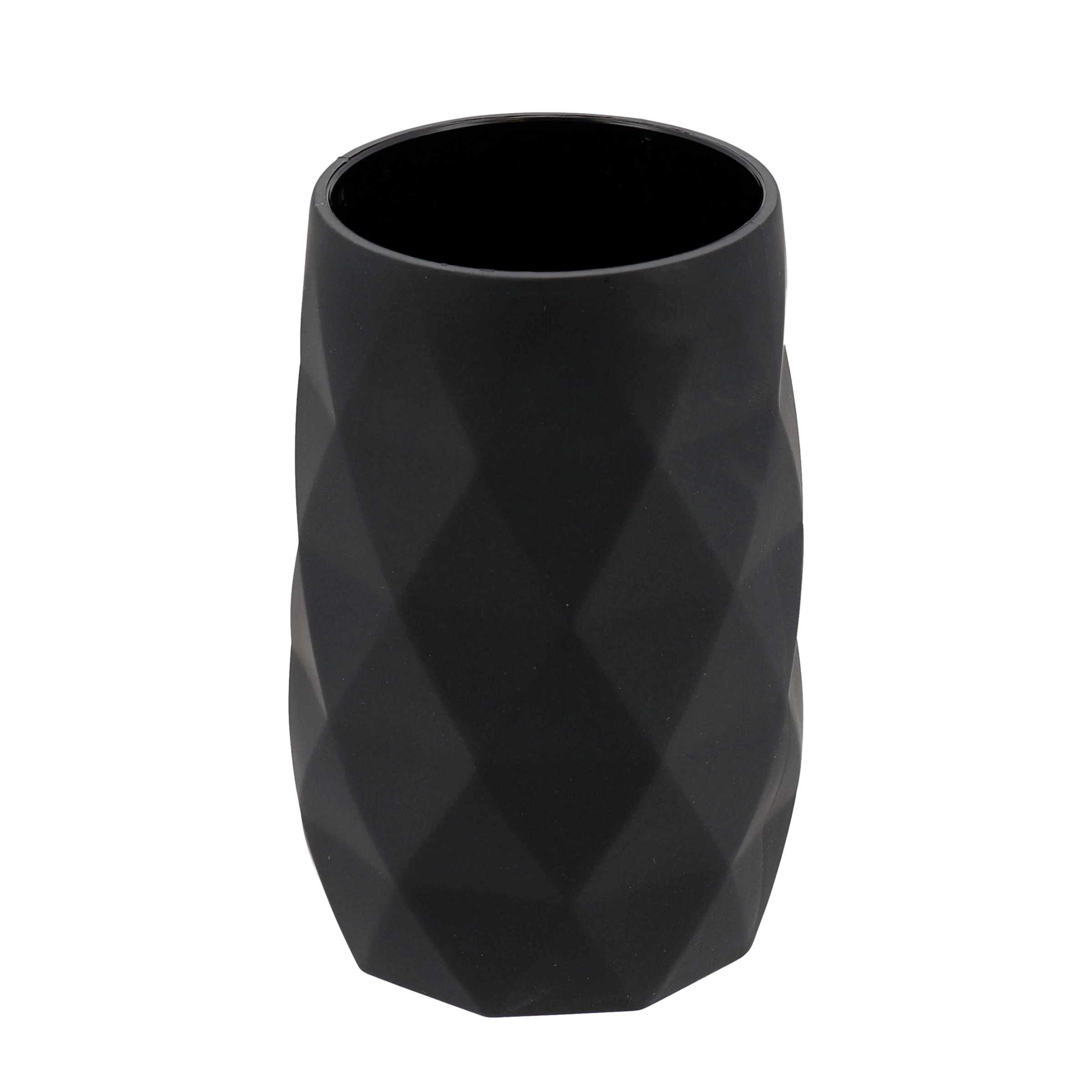 SET GOBELET DISTRIBUTEUR A SAVON ET PORTE SAVON ABS + RUBBER - NOIR