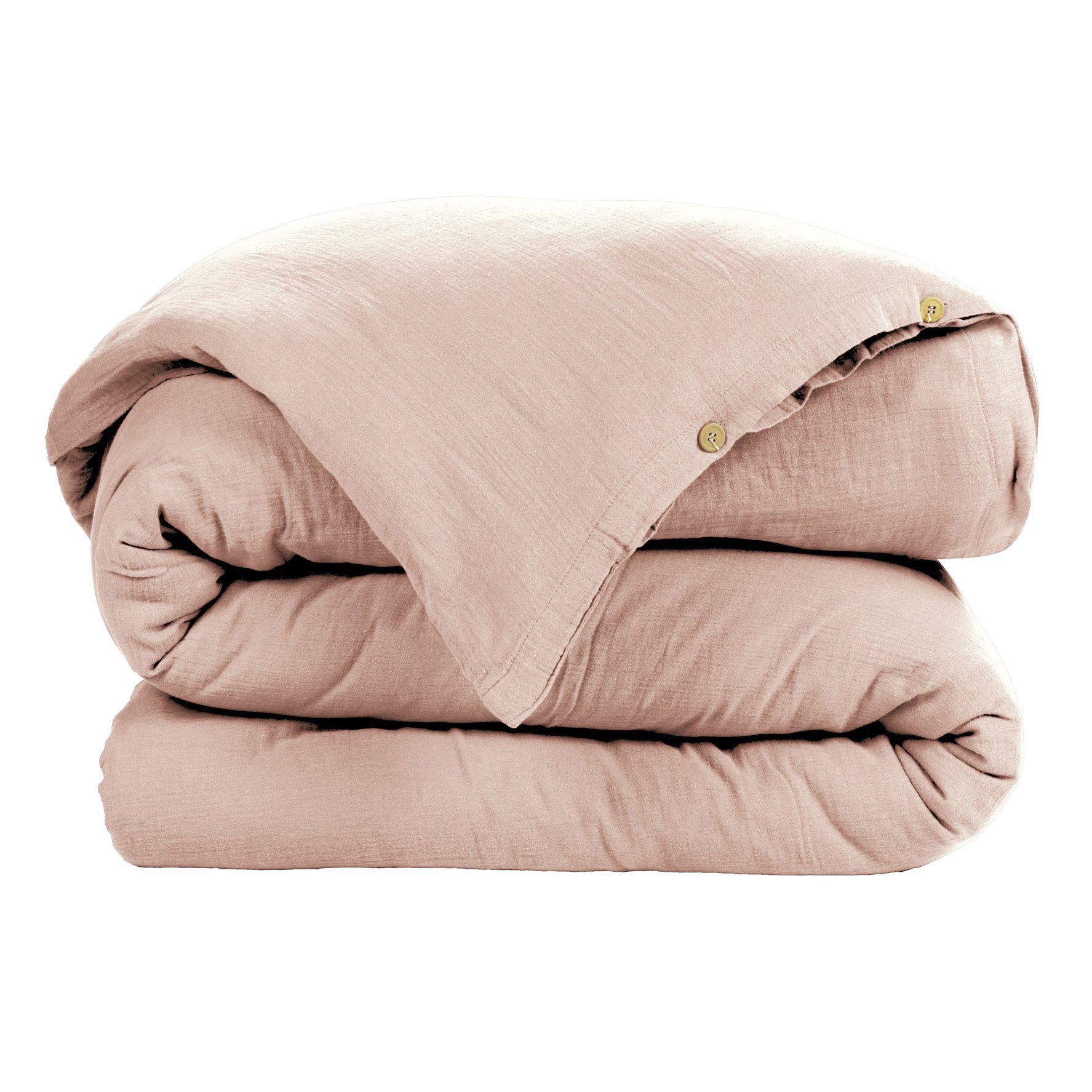 Housse de couette gaze de coton (140 cm) Gaïa Rose poudré 2