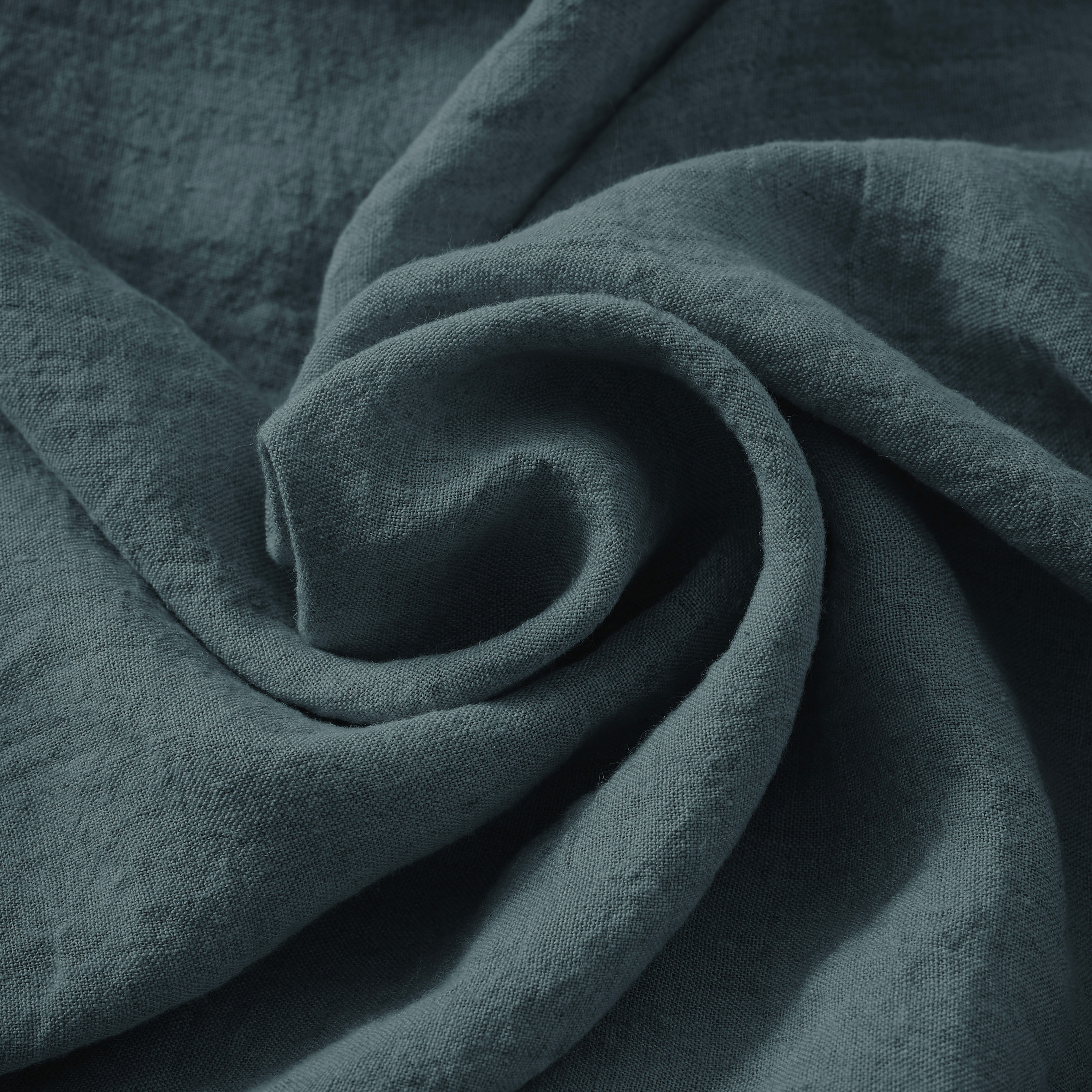 Drap housse lin lavé (140 cm) Louise Gris ardoise 2