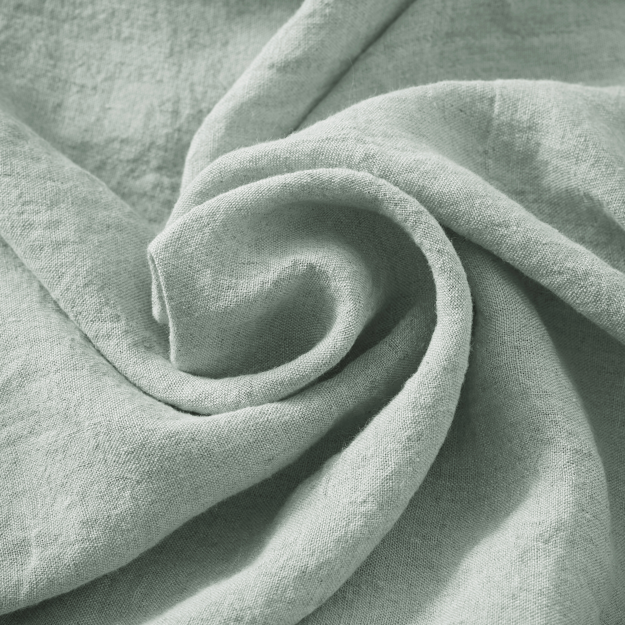 Nappe rectangulaire lin lavé (L350 cm) Louise Vert eucalyptus