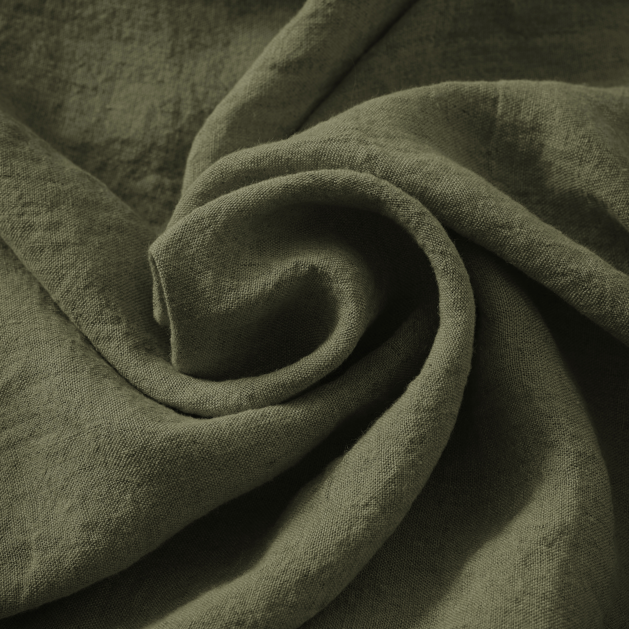 Nappe rectangulaire lin lavé (L250 cm) Louise Vert romarin