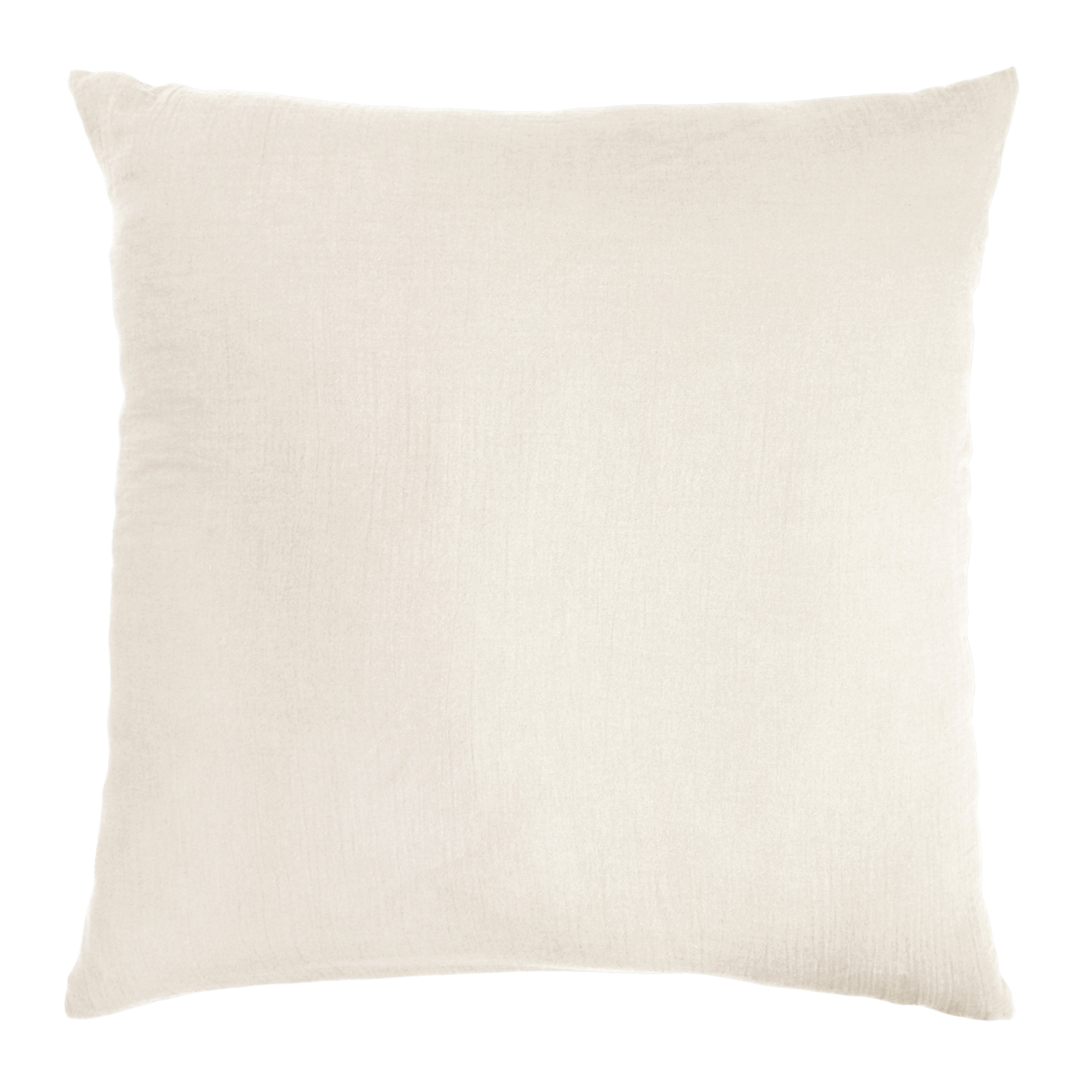 Taie d'oreiller carrée gaze de coton (80 x 80 cm) Gaïa Beige pampa