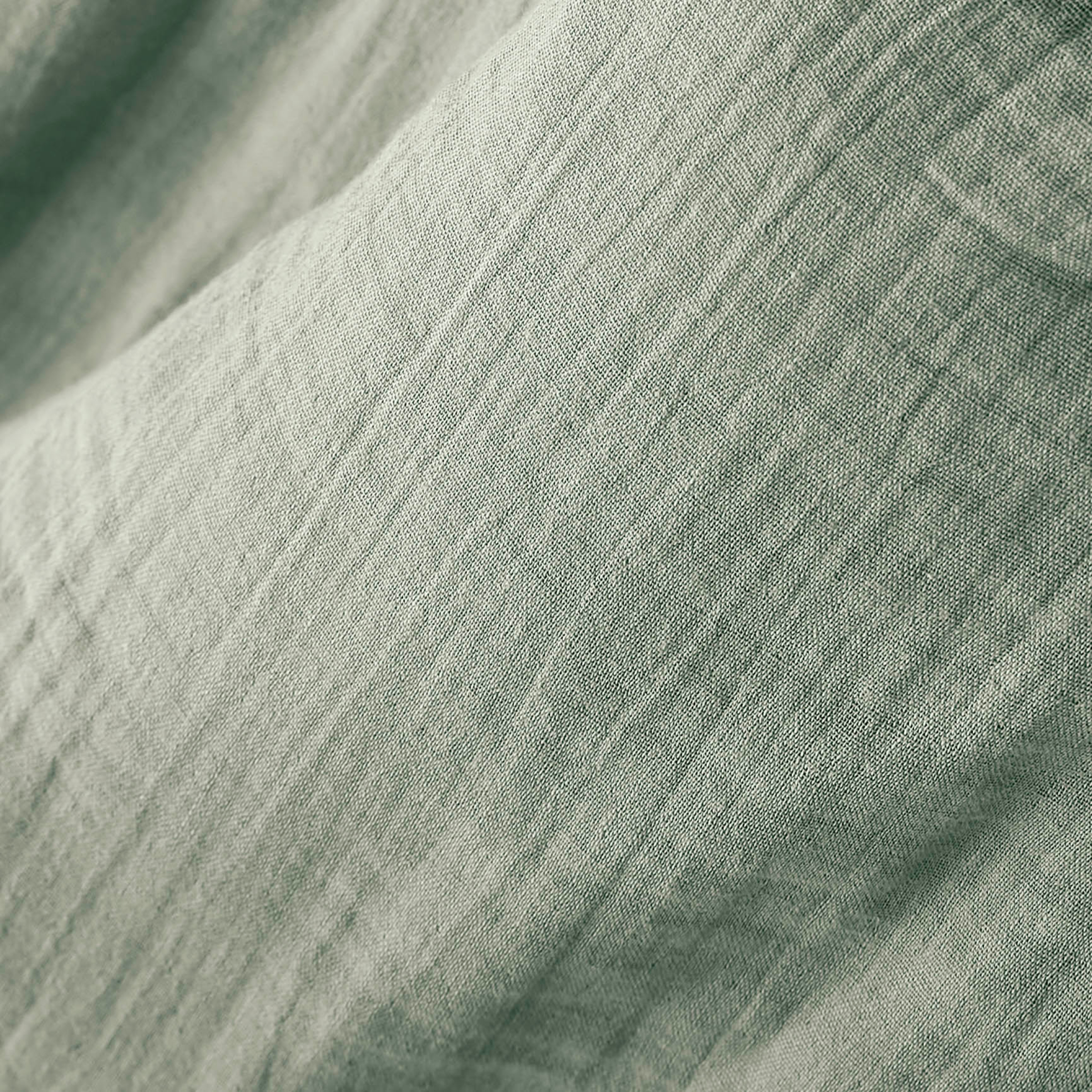 Drap housse gaze de coton (180 x 200 cm) Gaïa Vert eucalyptus