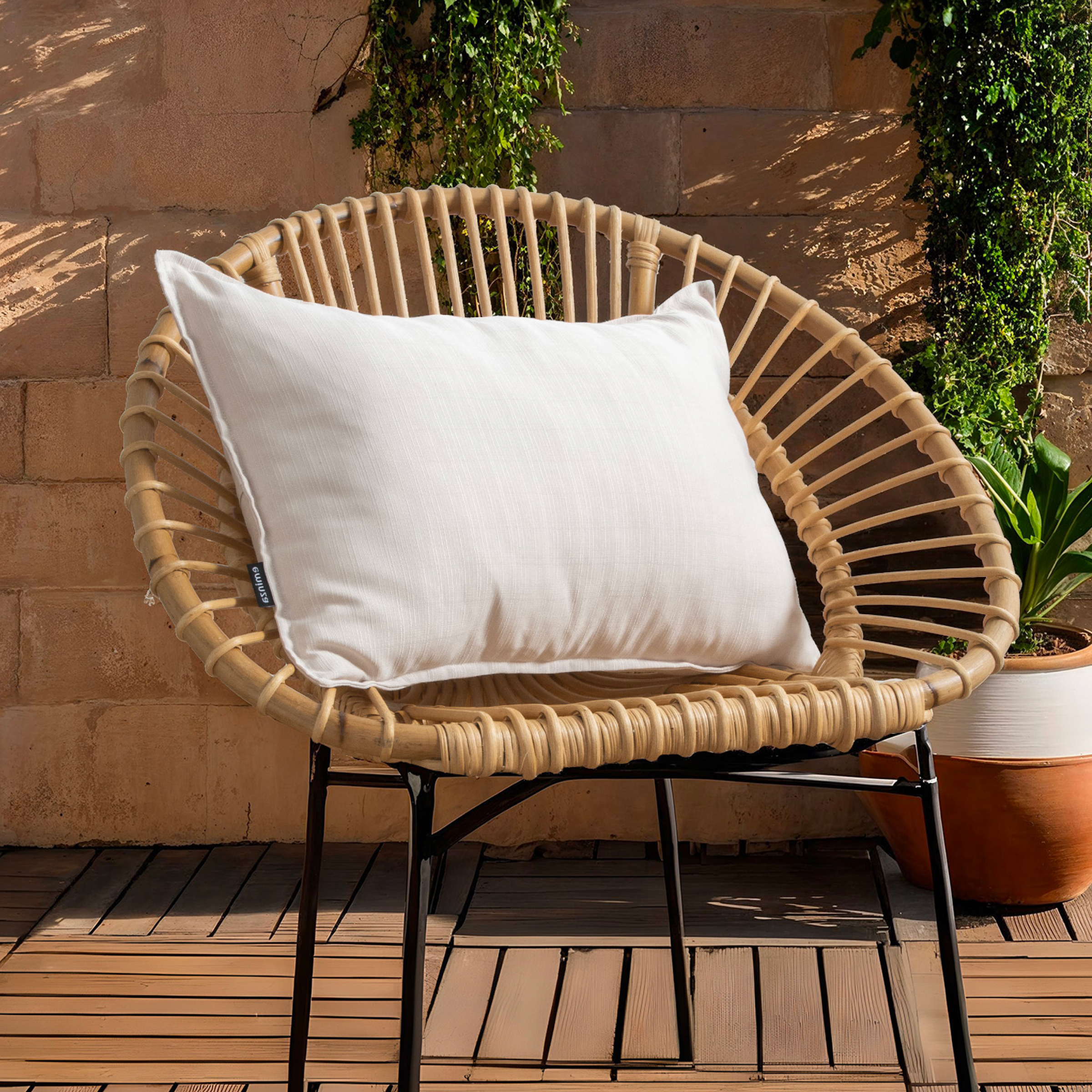 EM - Coussin dŽhoussable 40 x 60 cm Polyester uni SUNSET Sable