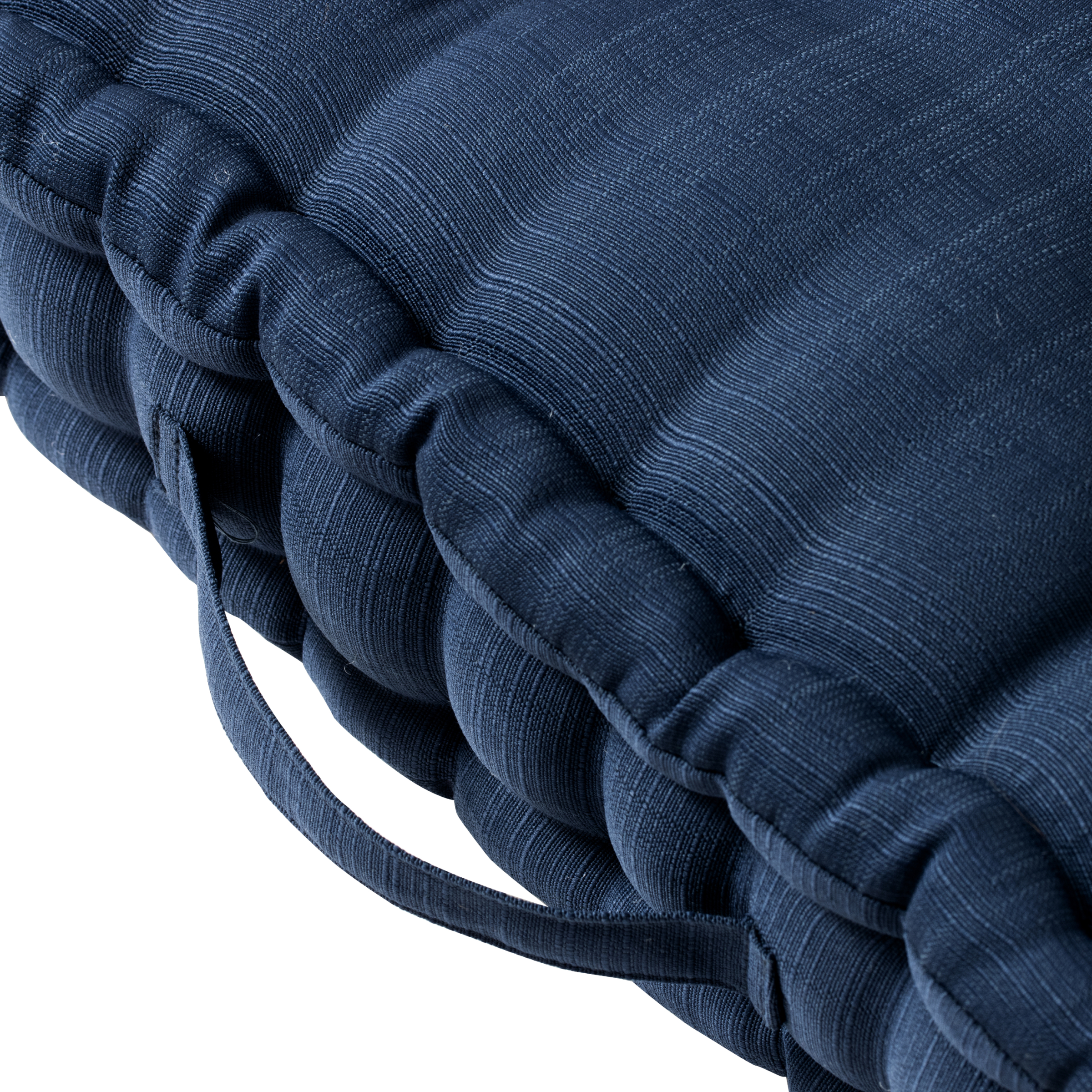 EM - Coussin de sol 50 x 50 x 10 cm Polyester uni SUNSET Bleu nuit