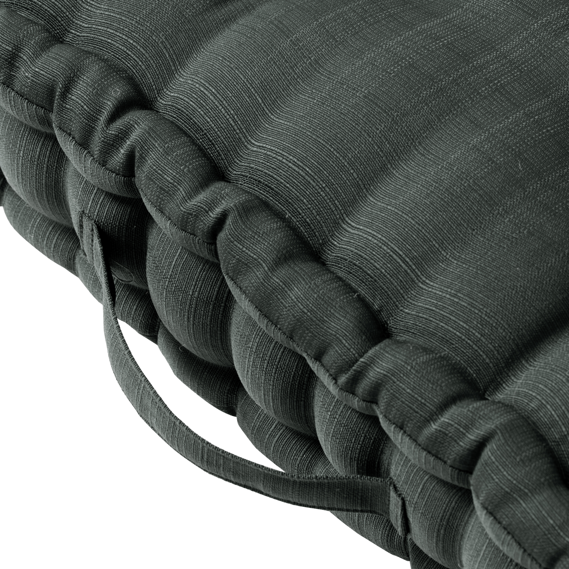 EM - Coussin de sol 50 x 50 x 10 cm Polyester uni SUNSET Anthracite