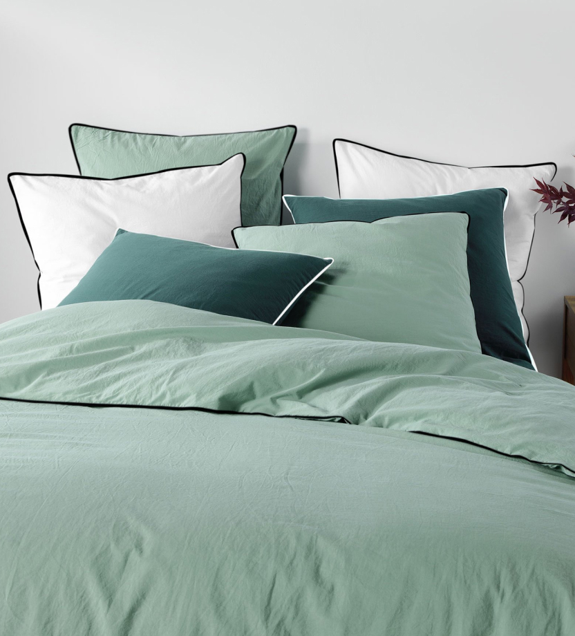 housse de couette vert sauge