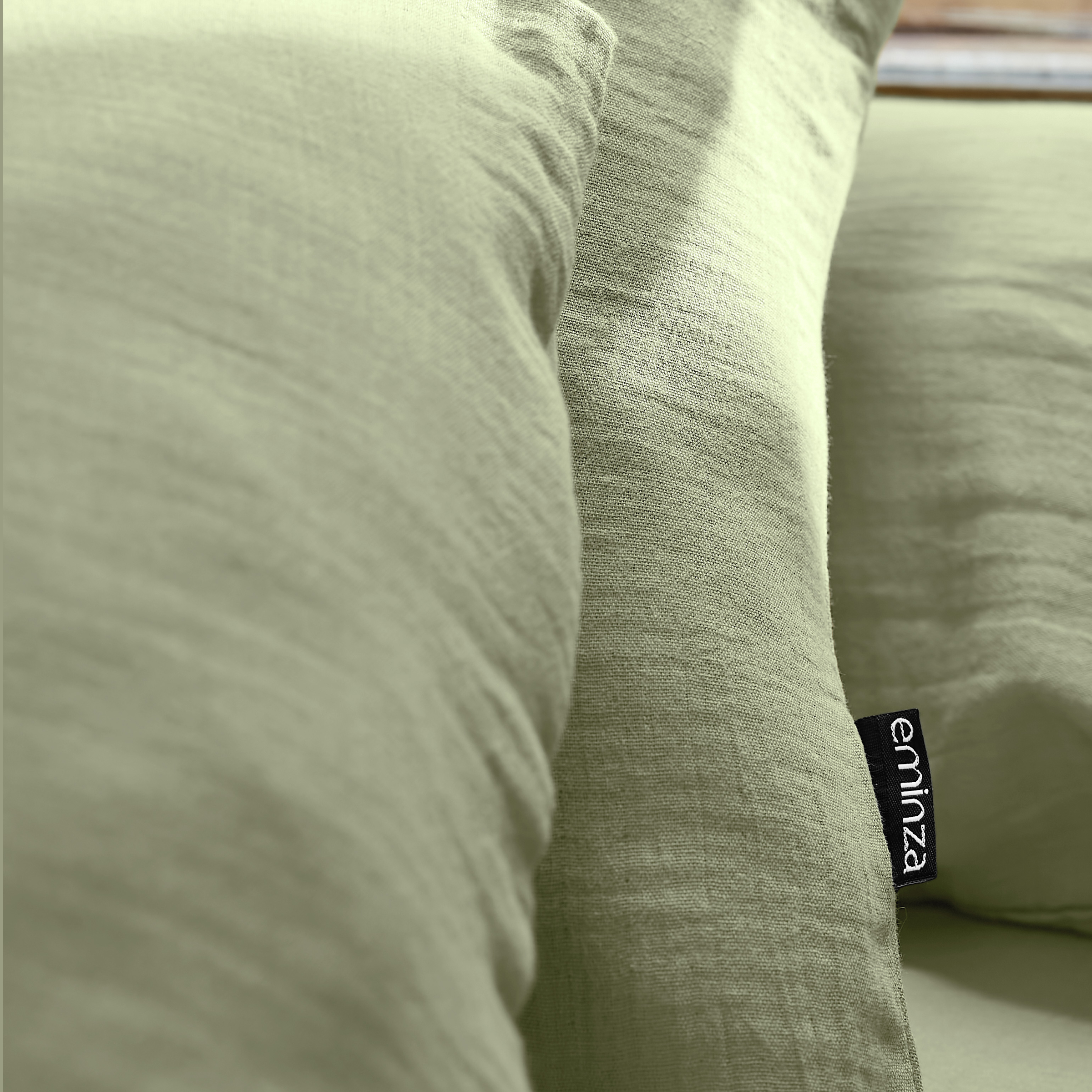 Housse de couette gaze de coton (280 cm) Gaïa Vert tilleul 4