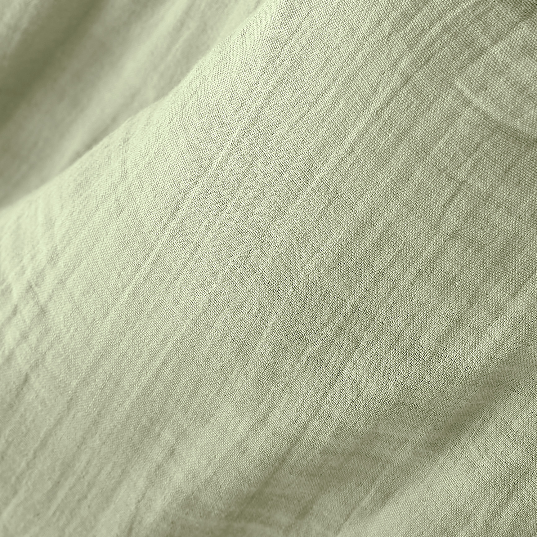 Drap housse gaze de coton (140 cm) Gaïa Vert tilleul 2