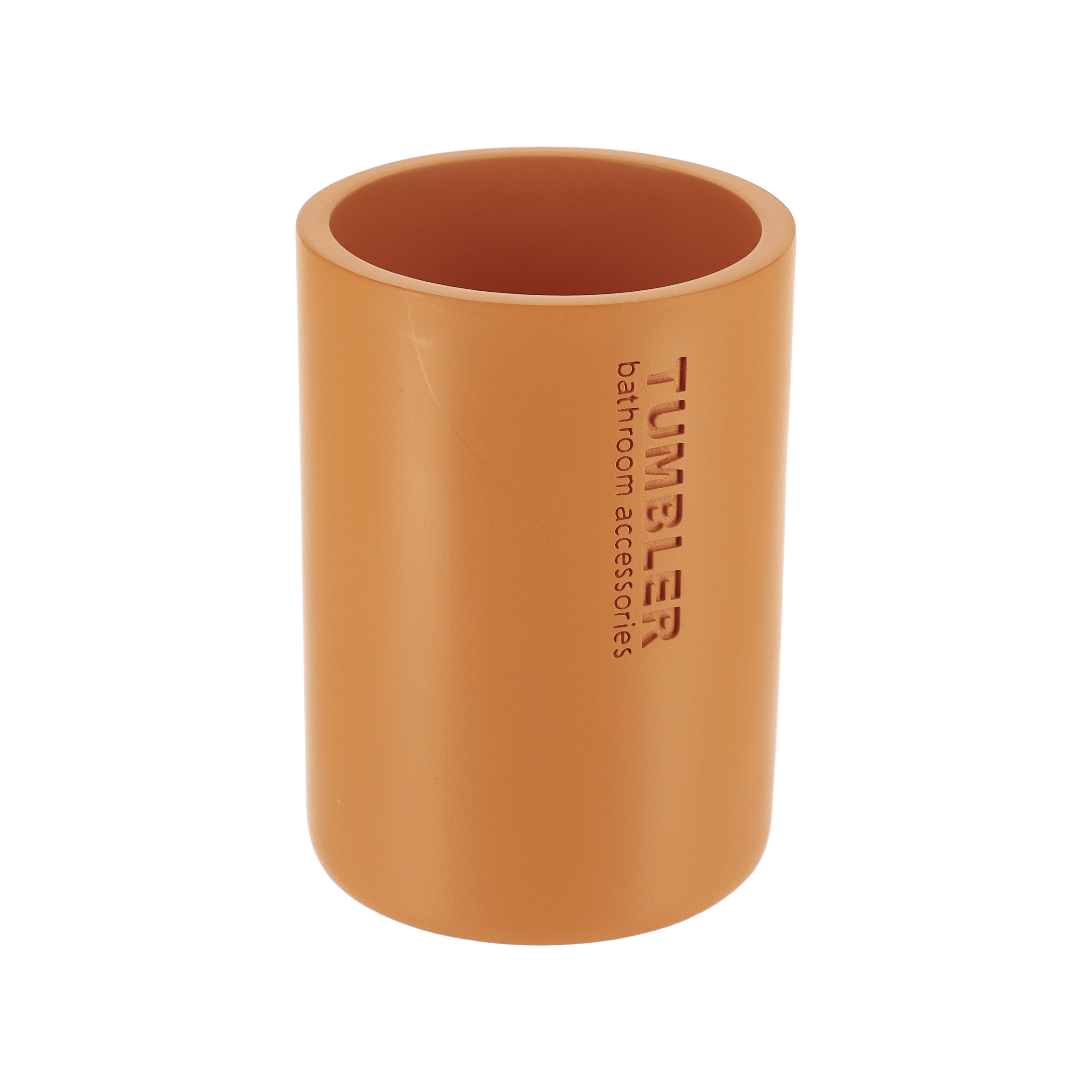 SET GOBELET DISTRIBUTEUR A SAVON ET PORTE SAVON POLYRESINE - MOUTARDE/BAMBOU