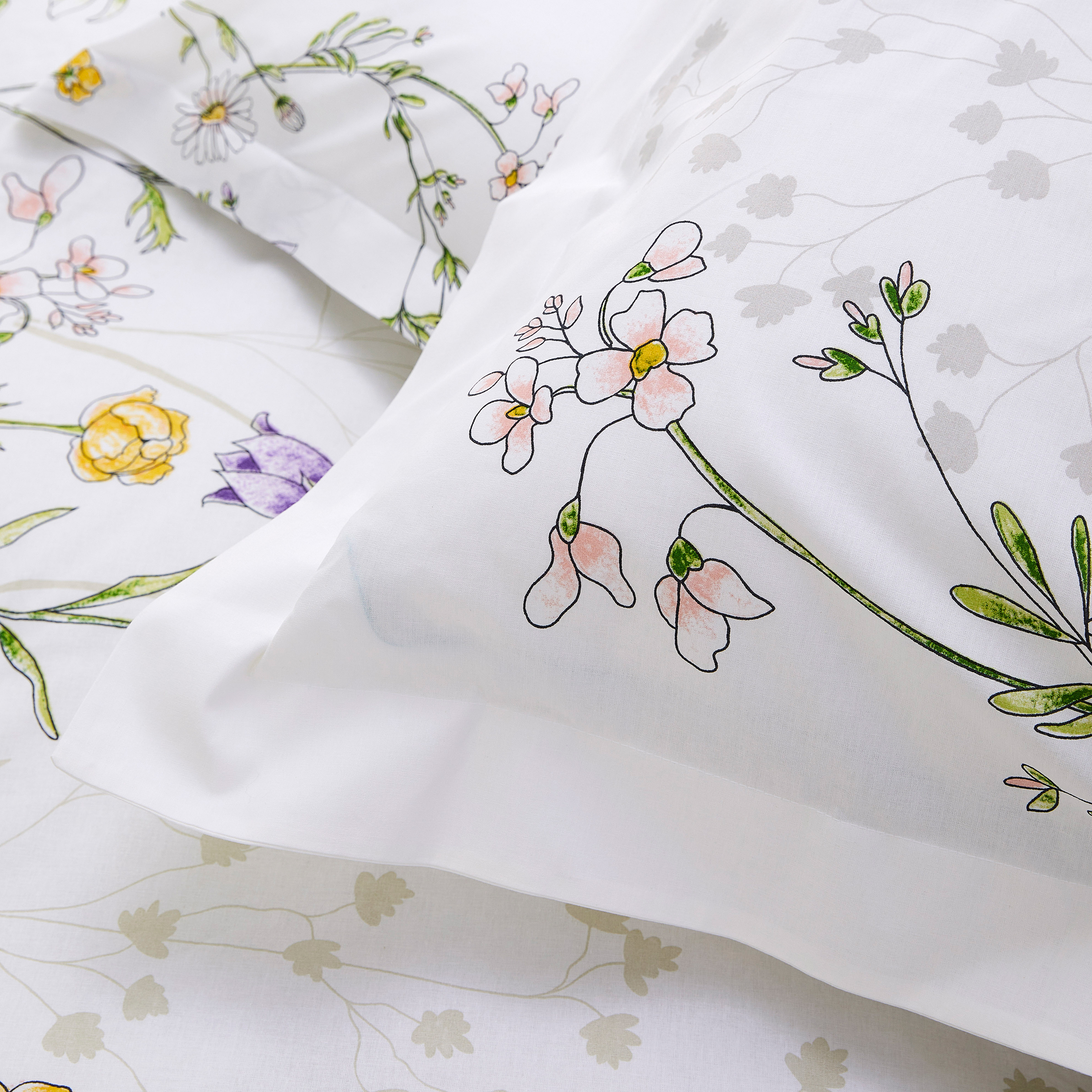 Housse de couette coton (200 x 200 cm) Floriflora Blanche