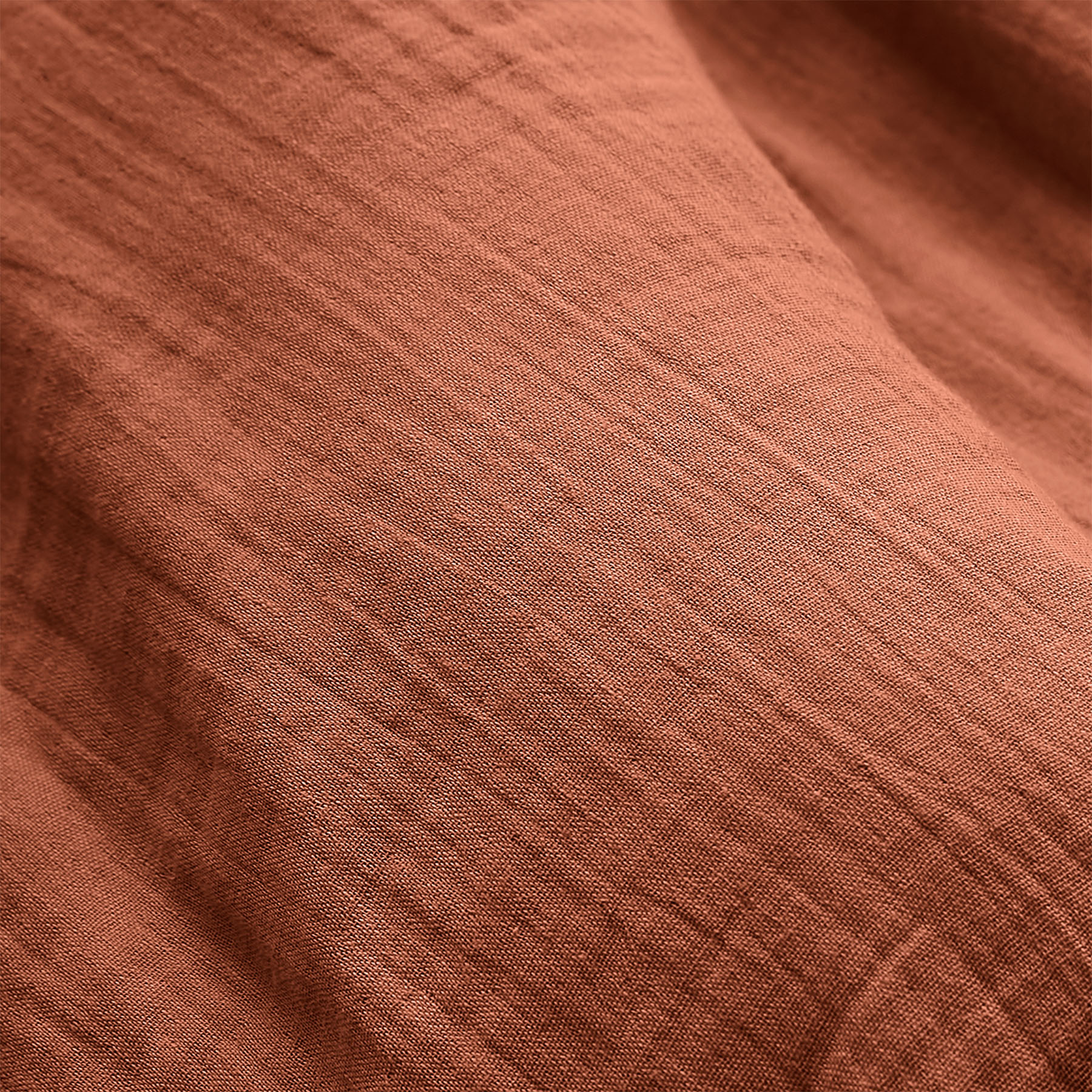 EM -  couvre lit  240 x 220 cm Gaze de coton unie GAìA Terracotta