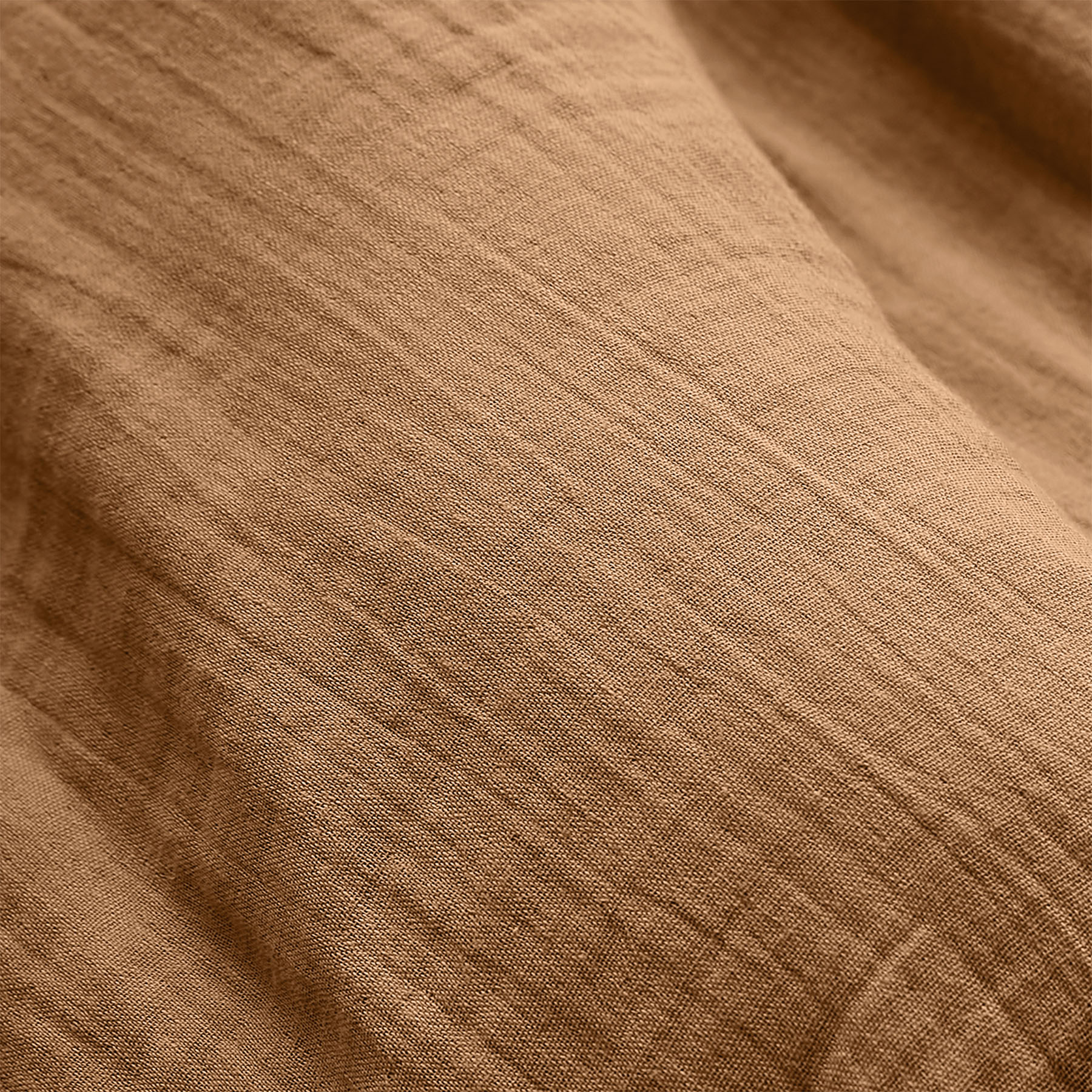 Coussin rectangulaire gaze de coton (40 x 60 cm) Gaïa Camel