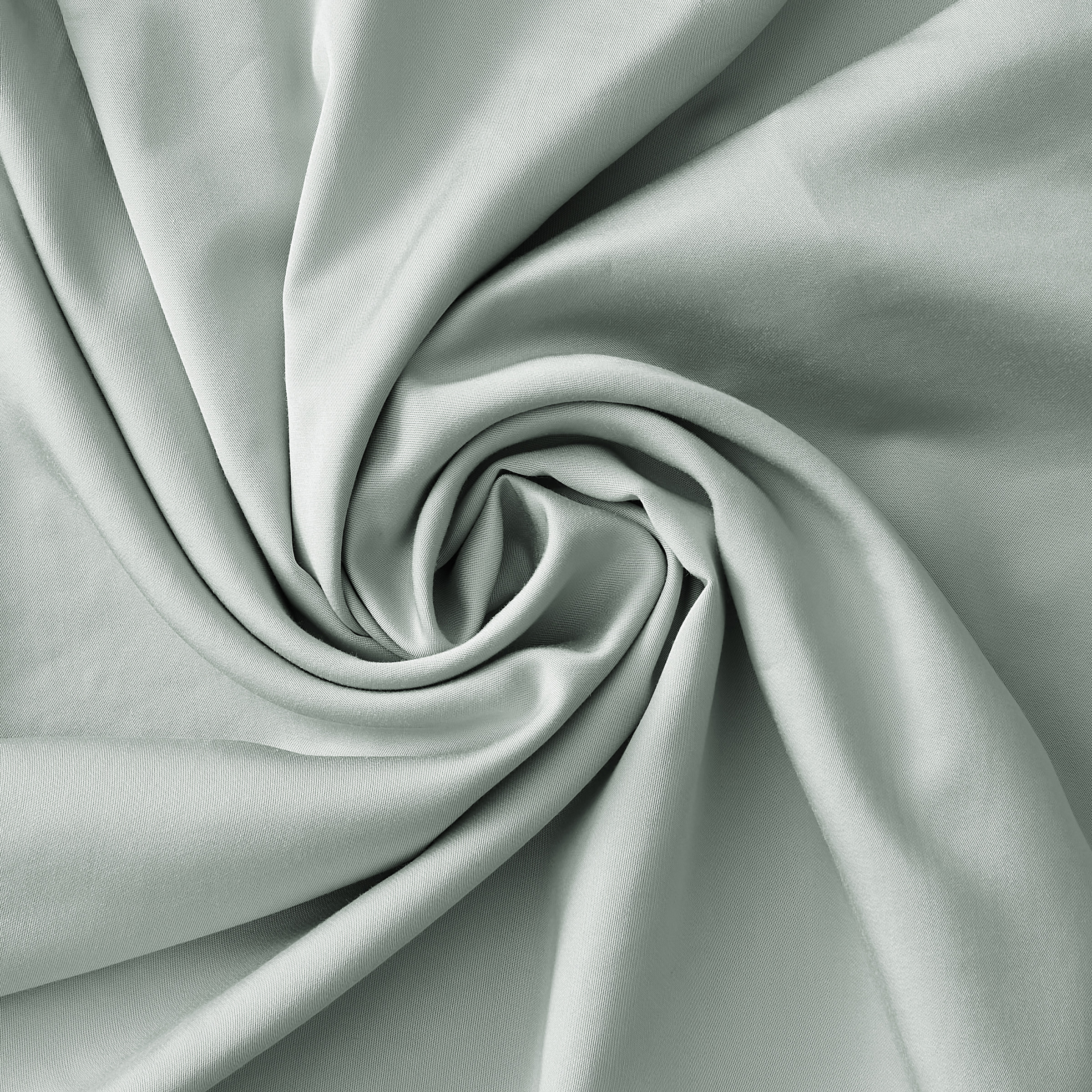 Drap housse satin de bambou (140 x 190 cm) Salomé Vert eucalyptus