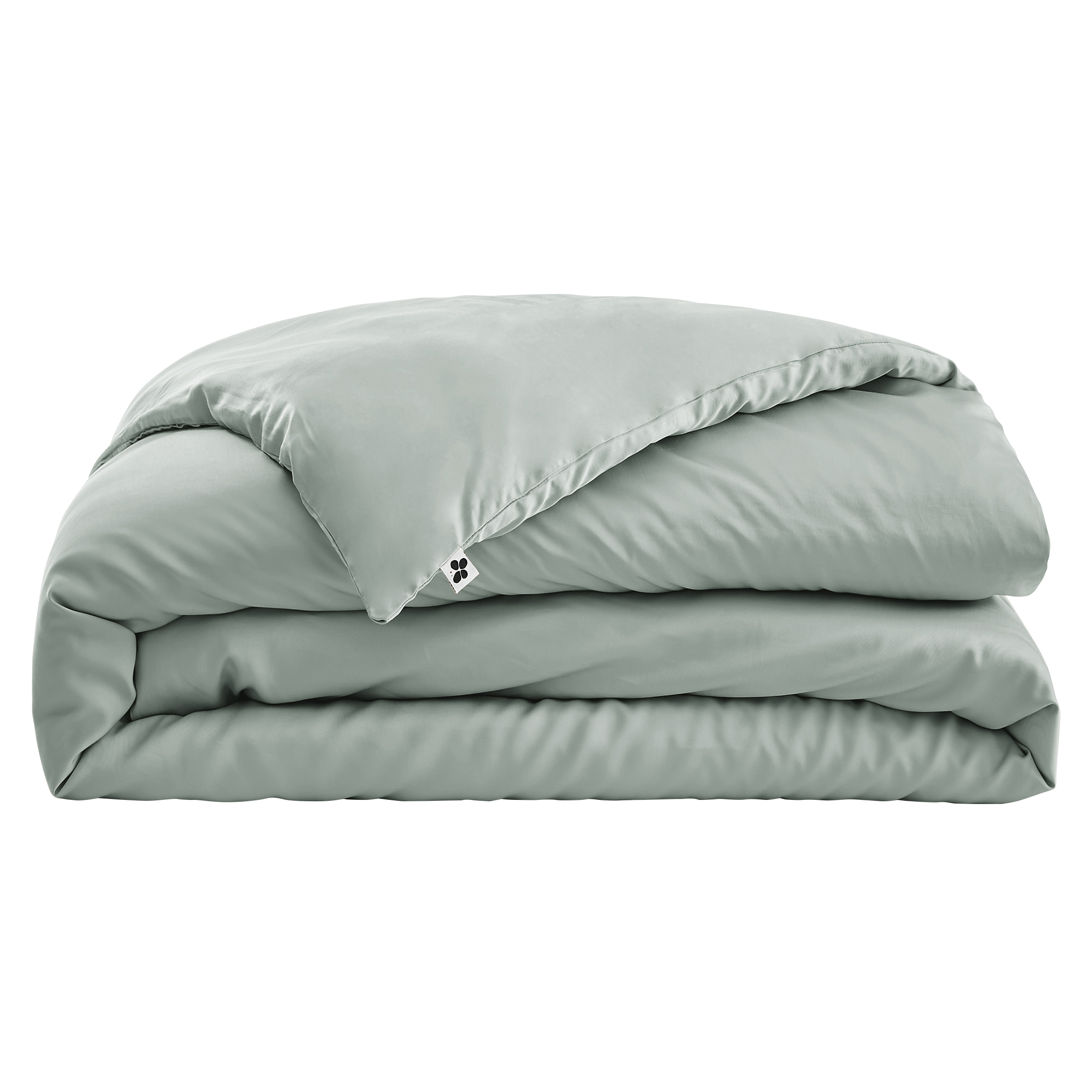 Housse de couette satin de bambou (240 x 220 cm) Salomé Vert eucalyptus