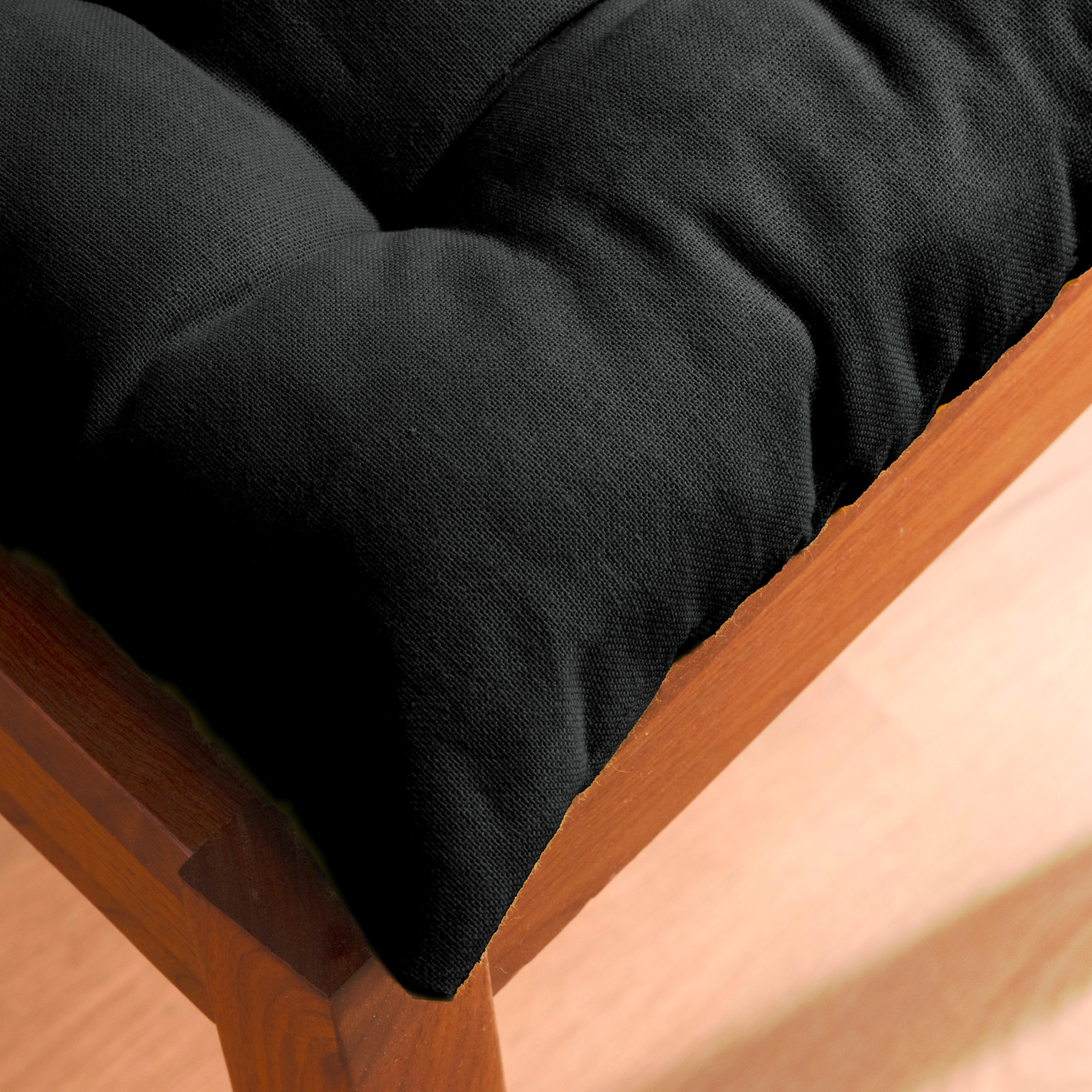 Coussin de chaise carré coton (40 x 40 cm) Pixel Noir