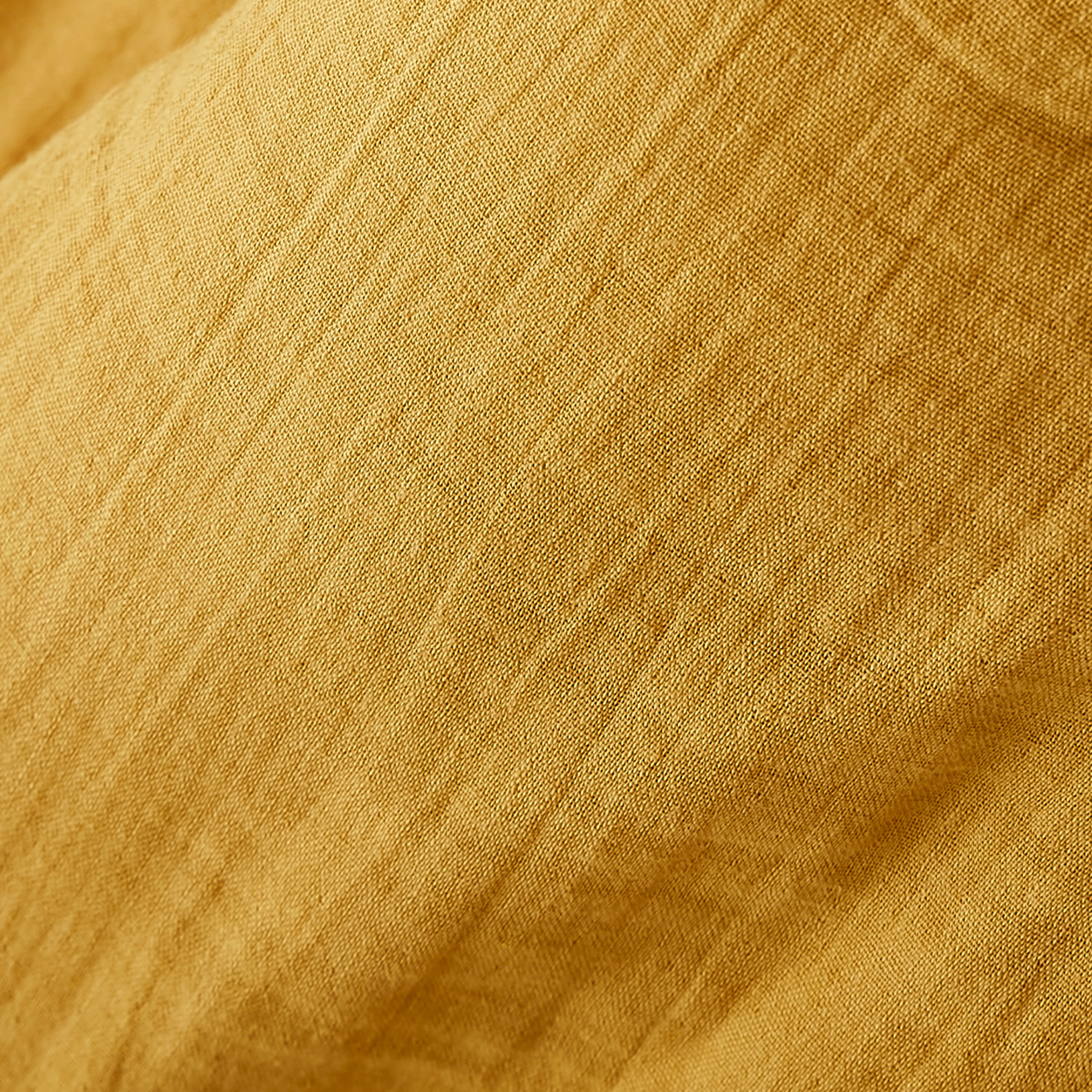 Rideau gaze de coton ajustable (280 x max 300 cm) Gaïa Jaune safran