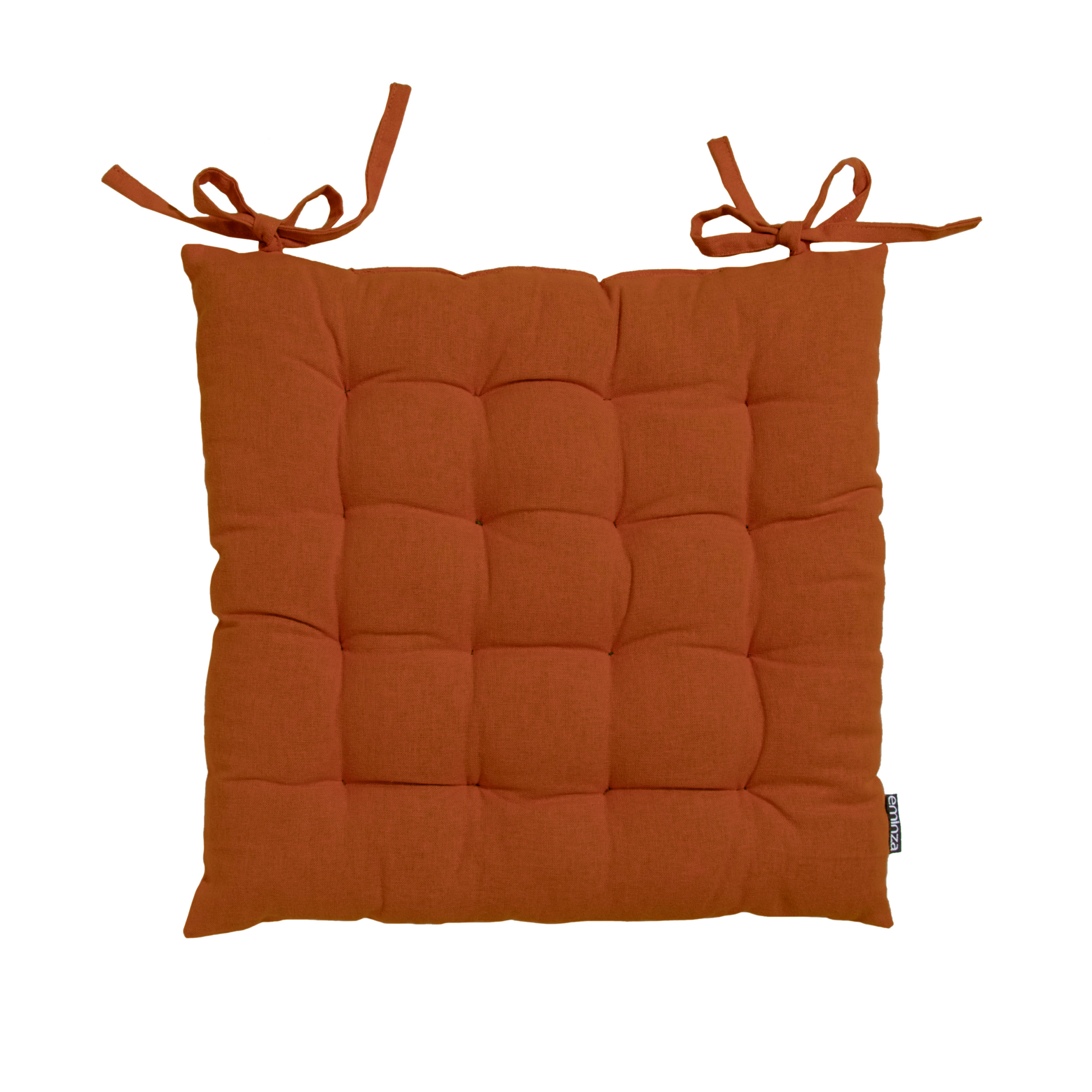 Coussin de chaise carré coton (40 x 40 cm) Pixel Terracotta