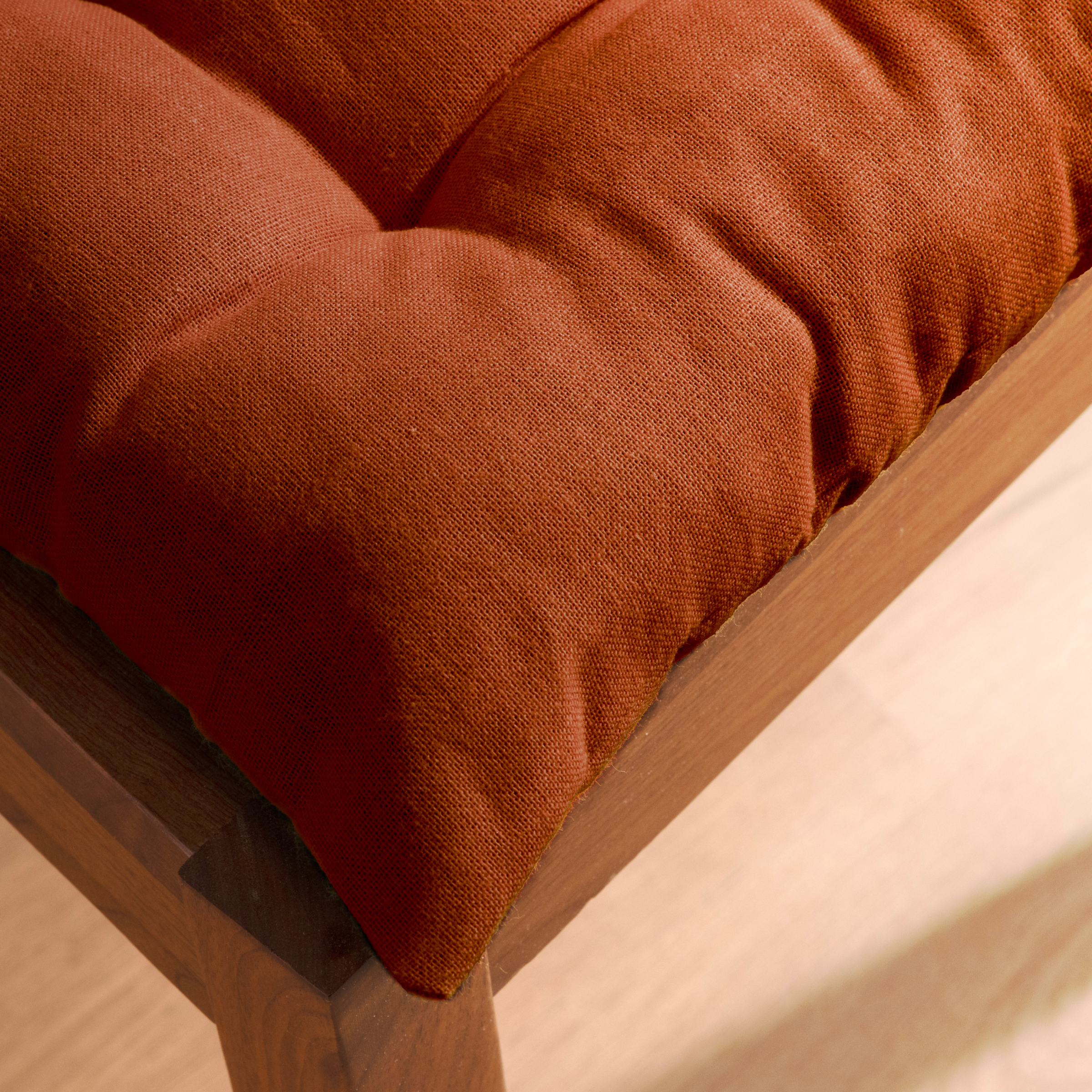 Coussin de chaise carré coton (40 x 40 cm) Pixel Terracotta