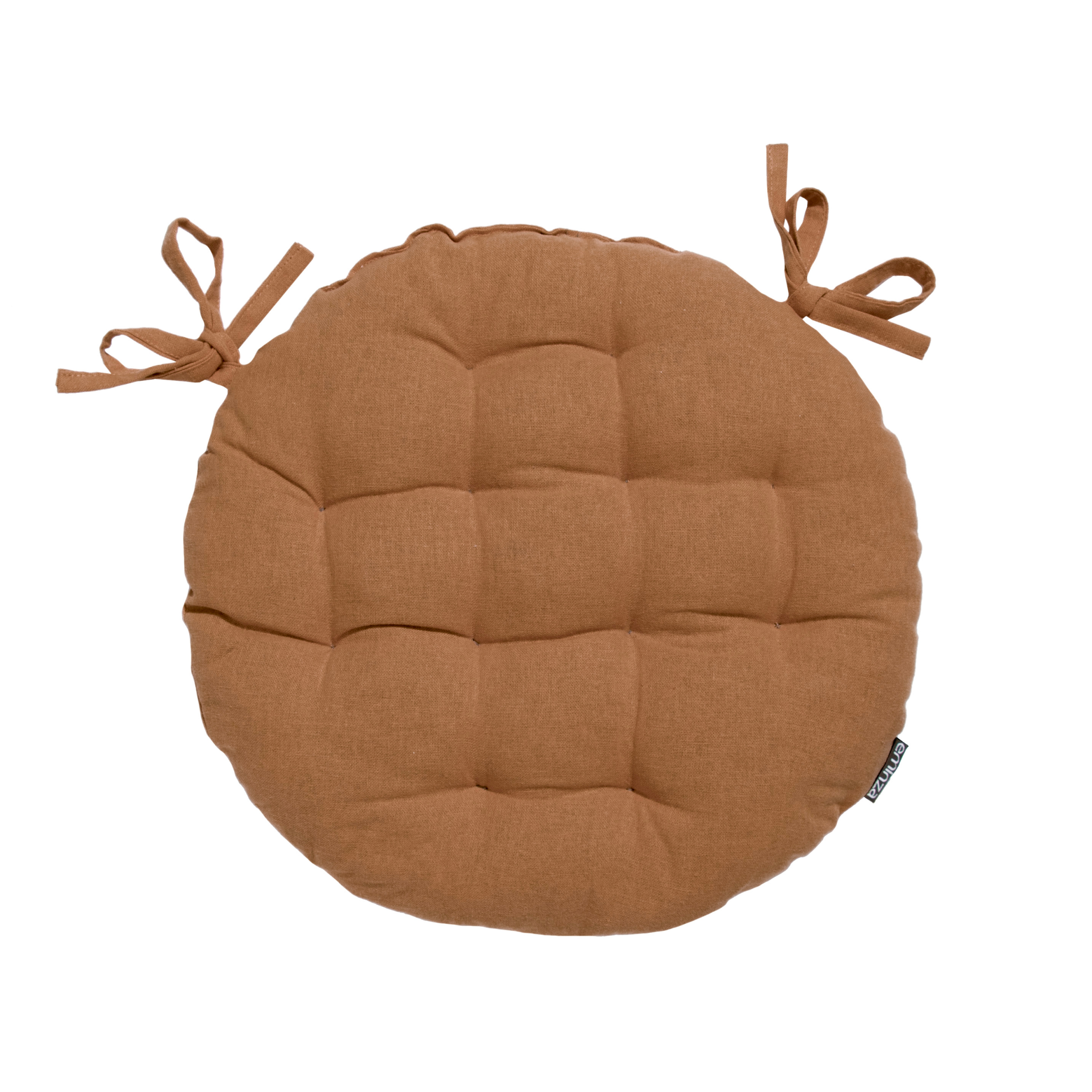 Coussin de chaise rond coton (40 cm) Pixel Camel