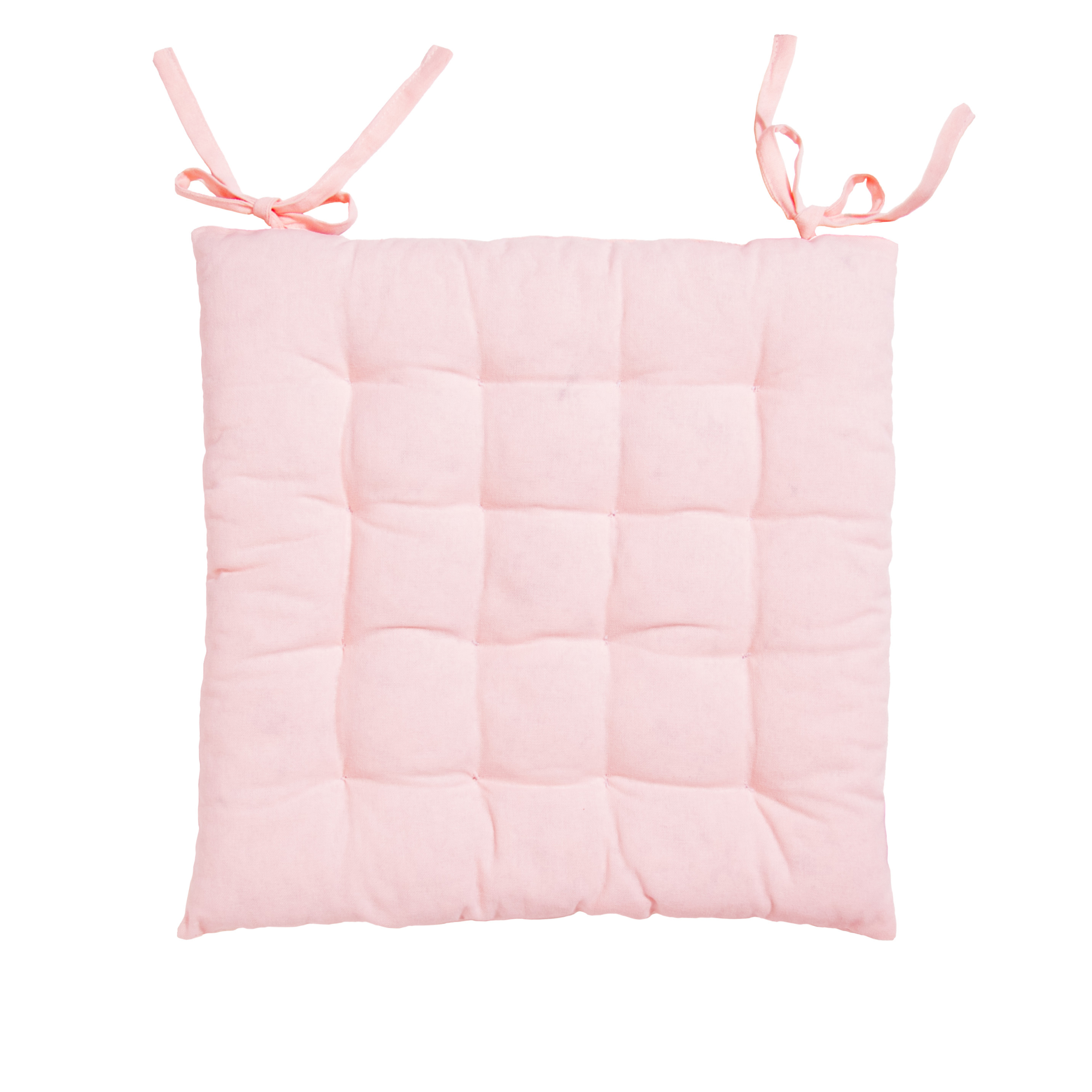 Coussin de chaise carré coton (40 x 40 cm) Pixel Rose poudré