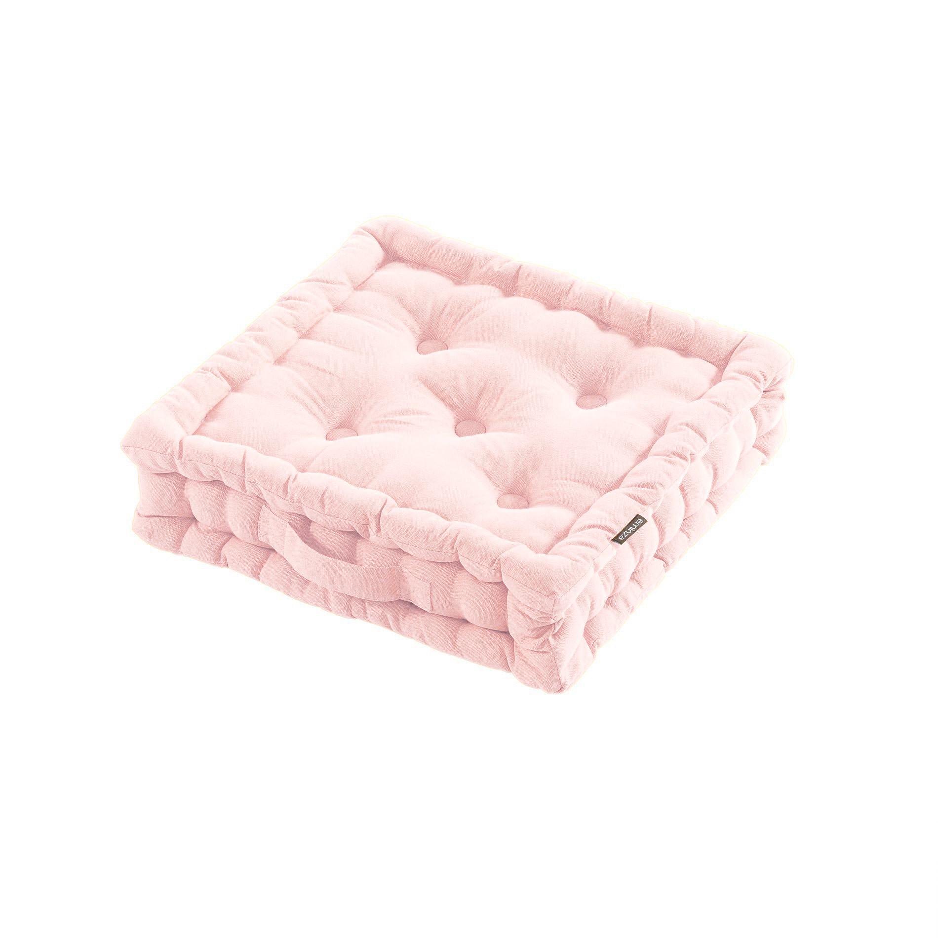 Coussin de sol coton (40 x 40 cm) Pixel Rose poudré