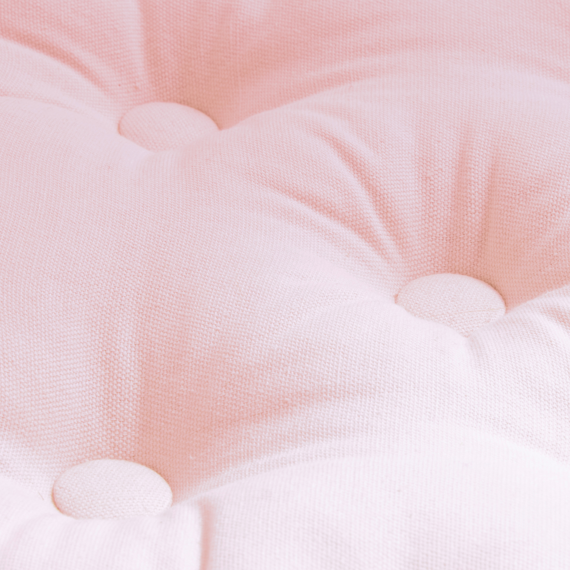 Coussin de sol coton (40 x 40 cm) Pixel Rose poudré