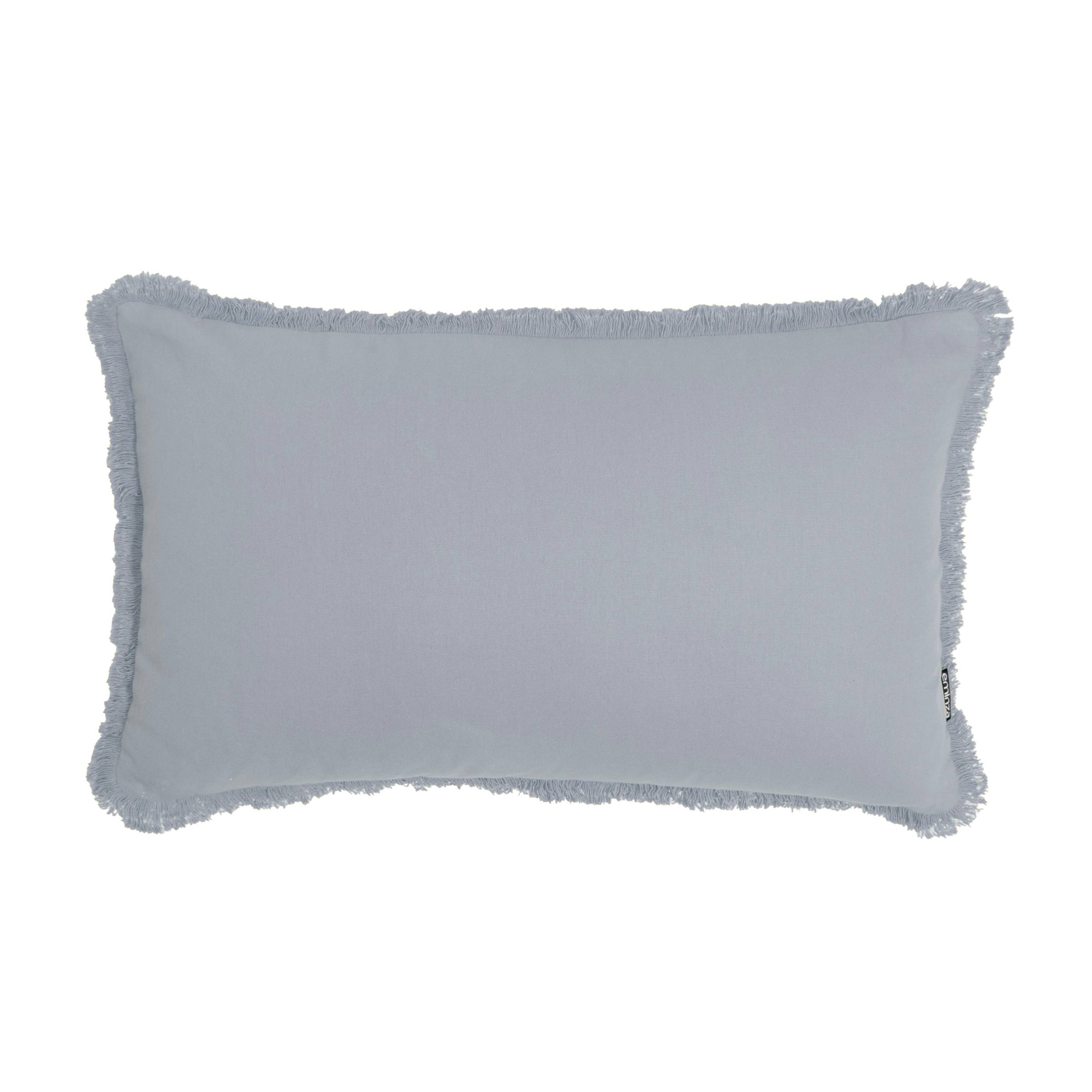 Coussin rectangulaire coton (40 x 60 cm) Pixel franges Gris