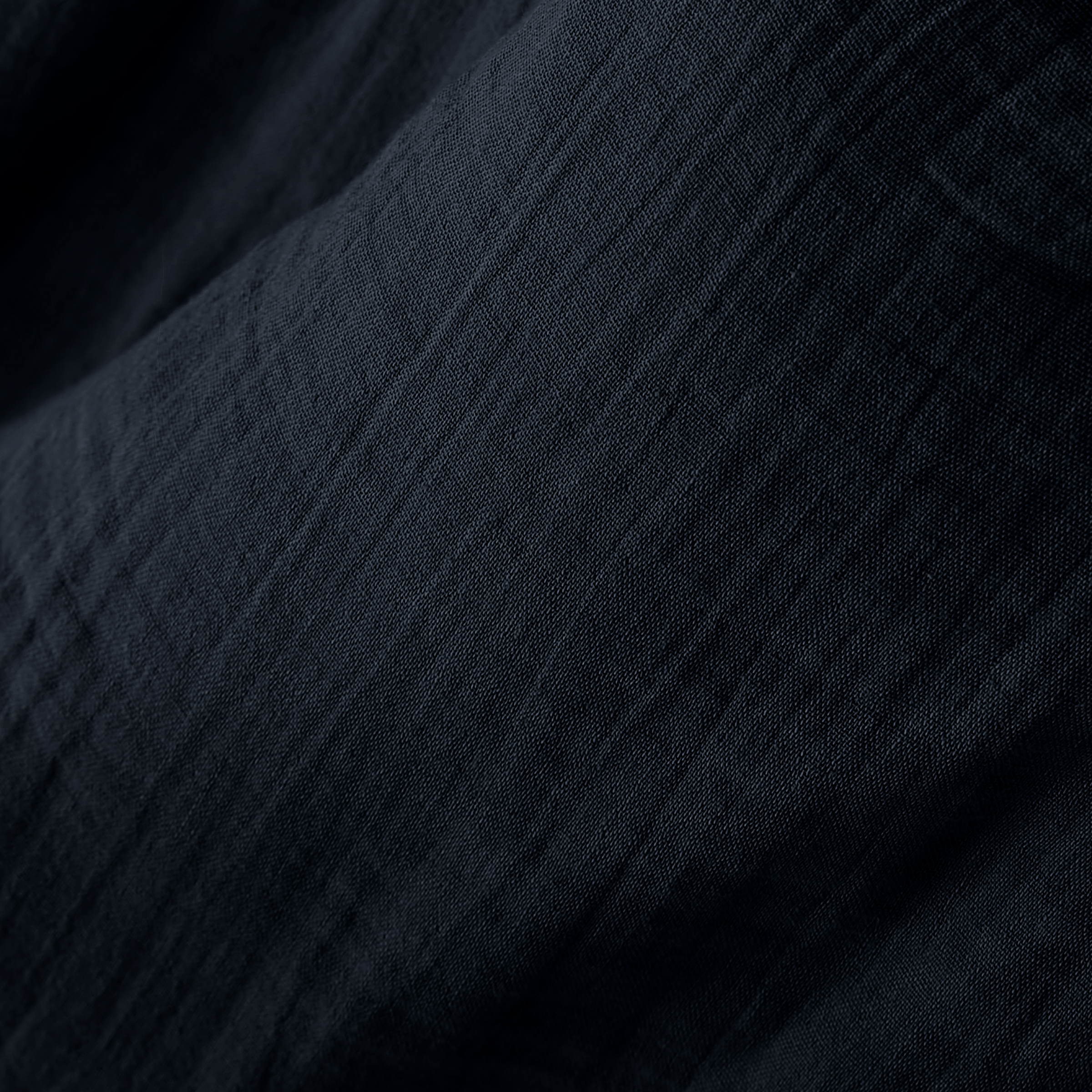 Rideau gaze de coton ajustable (280 x max 300 cm) Gaïa Bleu nuit