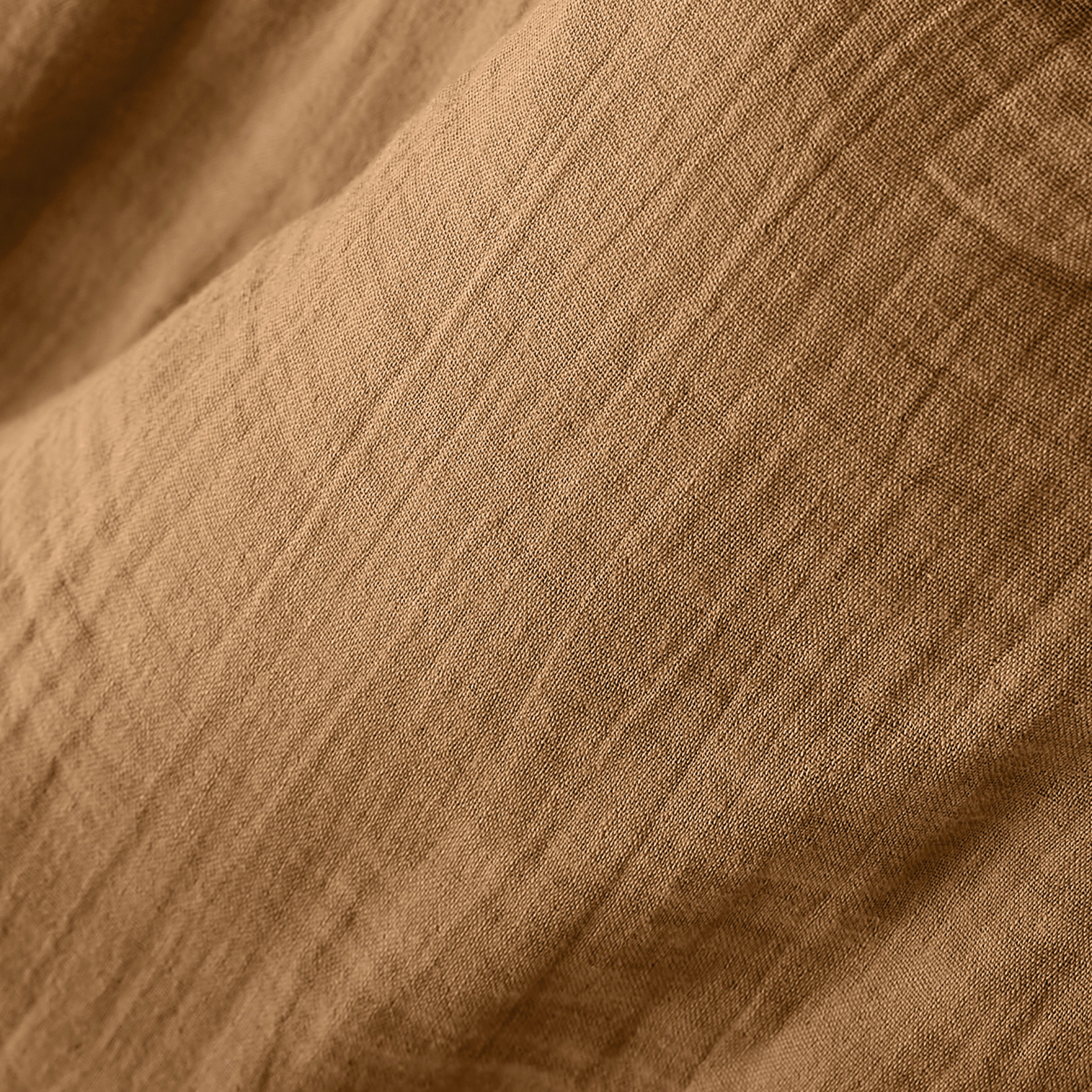 Rideau gaze de coton galon fronceur (140 x 240 cm) Gaïa Camel