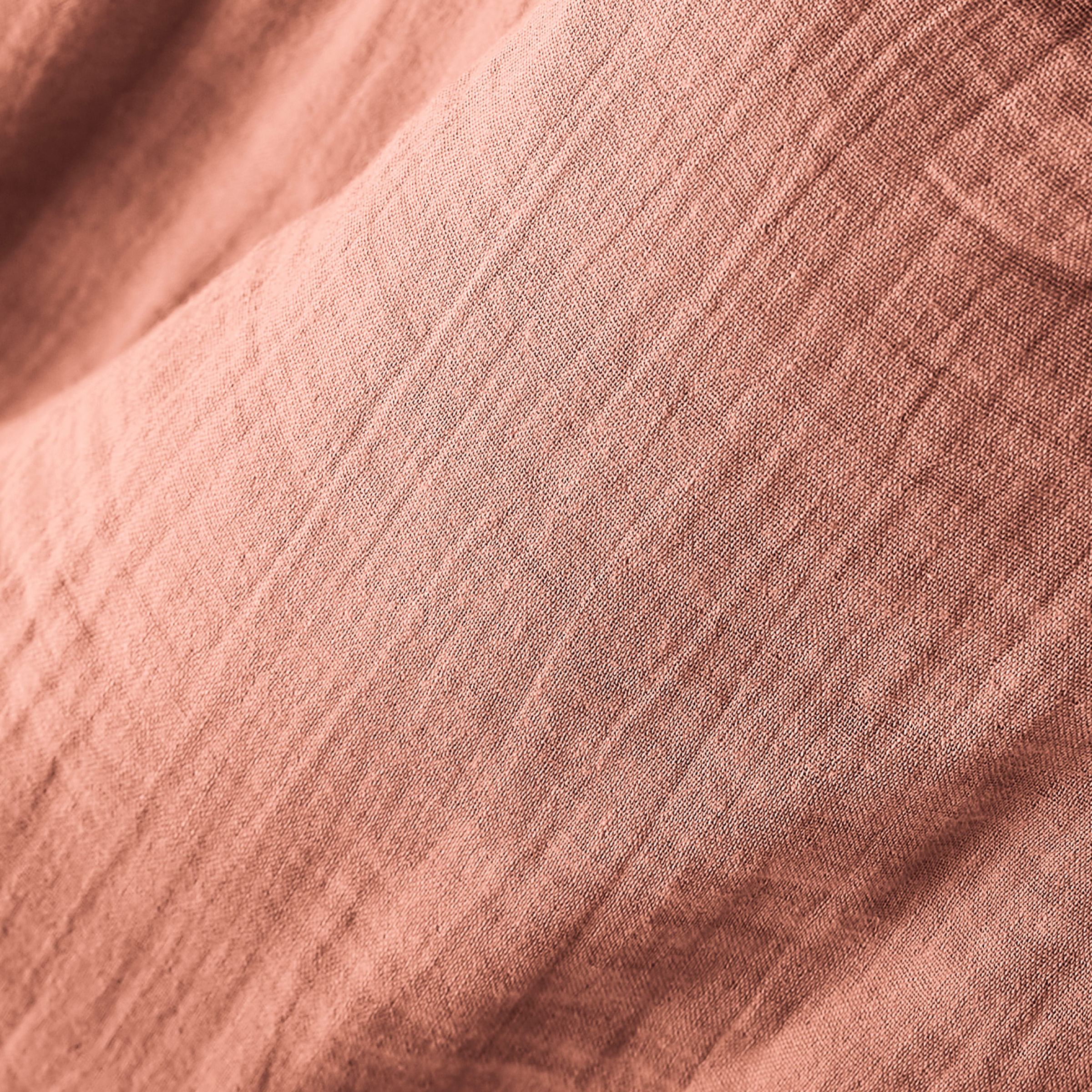 Rideau gaze de coton ajustable (140 x max 300 cm) Gaïa Rose pêche 3