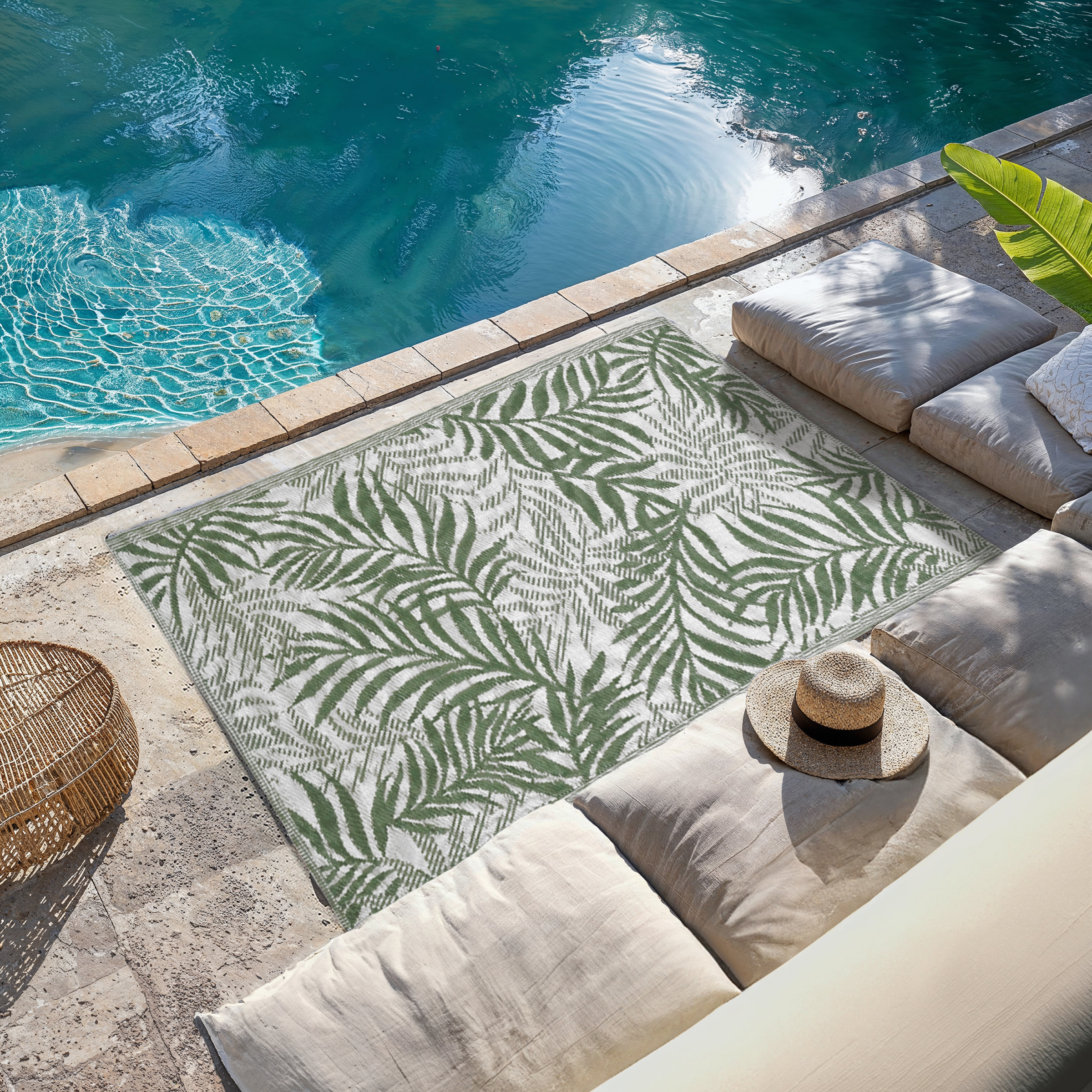 Tapis d'extérieur (50 x 120 cm) Feuillage Vert 1